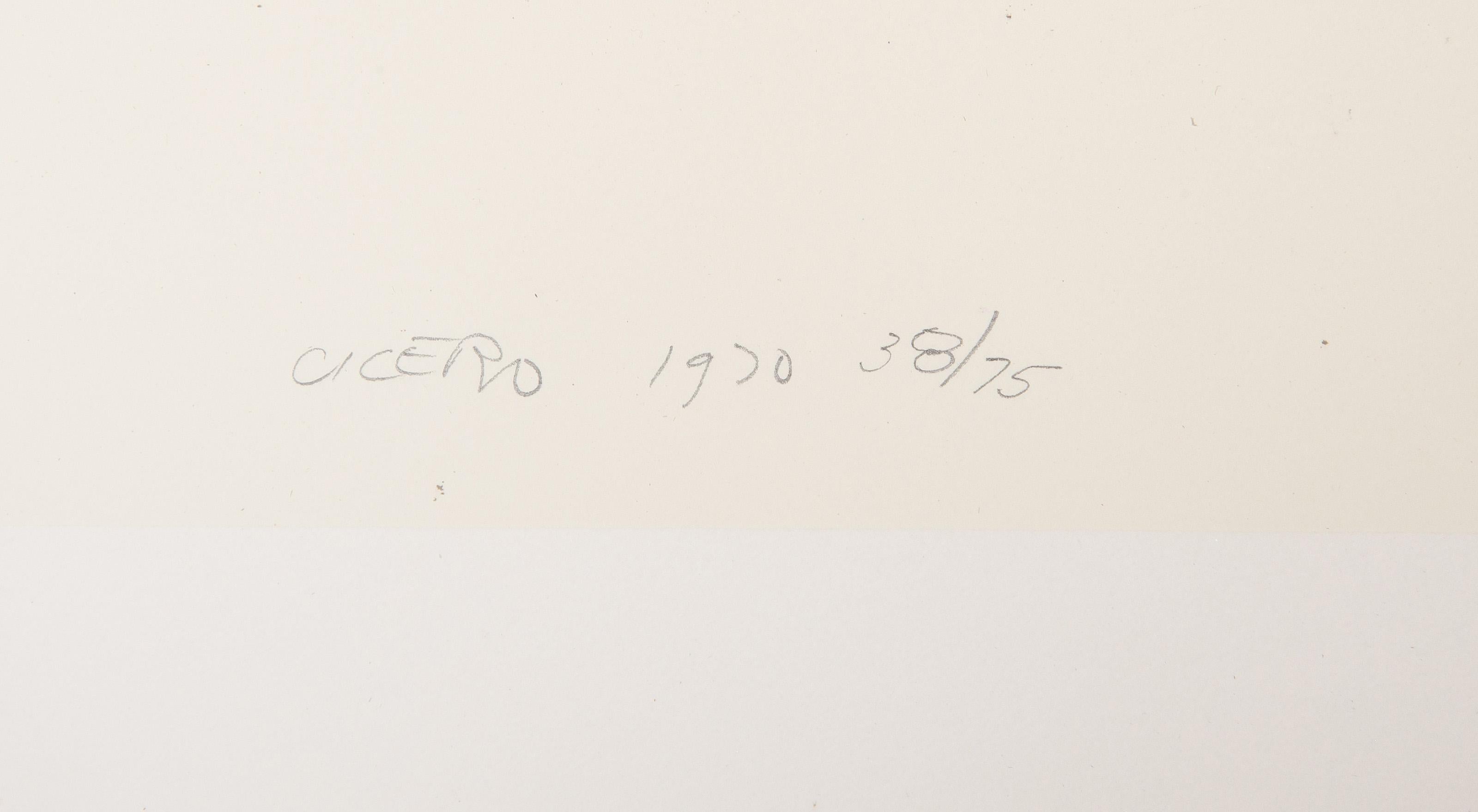 Untitled 6, Abstract Geometric Screen Print by Carmen Louis Cicero 1