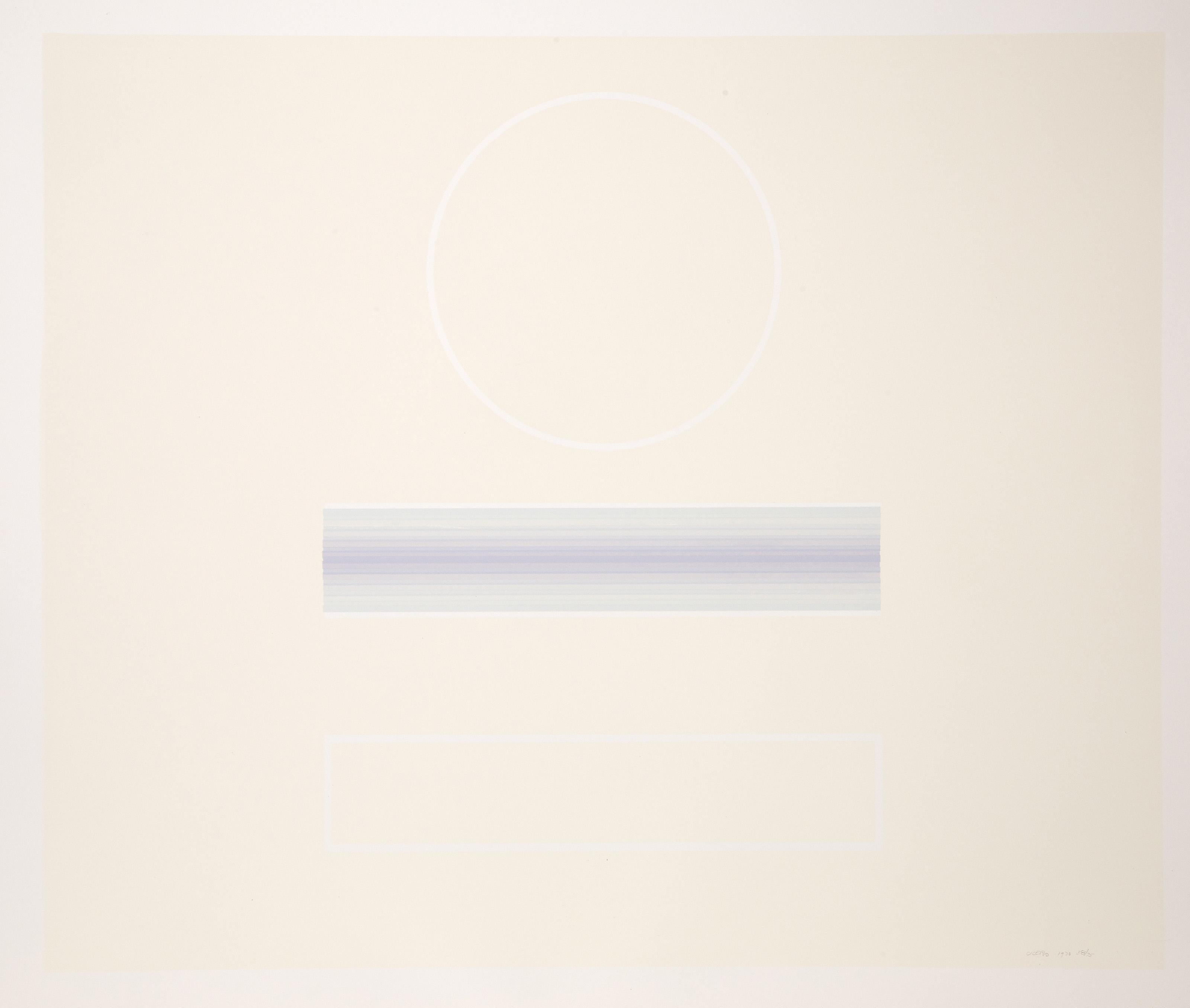 Untitled 6, Abstract Geometric Screen Print by Carmen Louis Cicero
