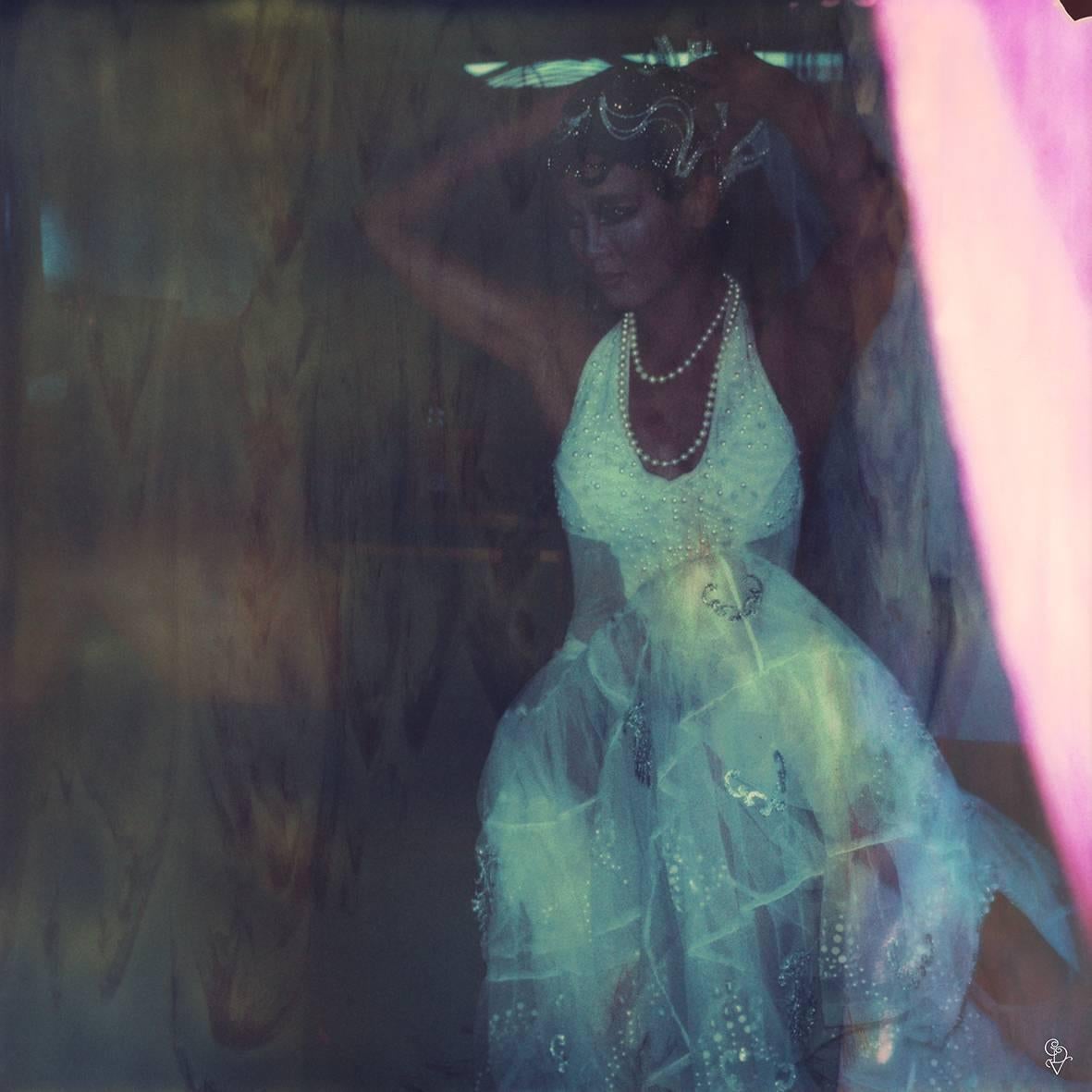Carmen de Vos Color Photograph - Amaluna's Day Off Number 52 - Contemporary, Women, Polaroid, Lightbox, Color