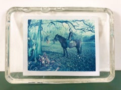 Cavalry  - Unique piece - Original Polaroid, Women, Contemporary, Blue