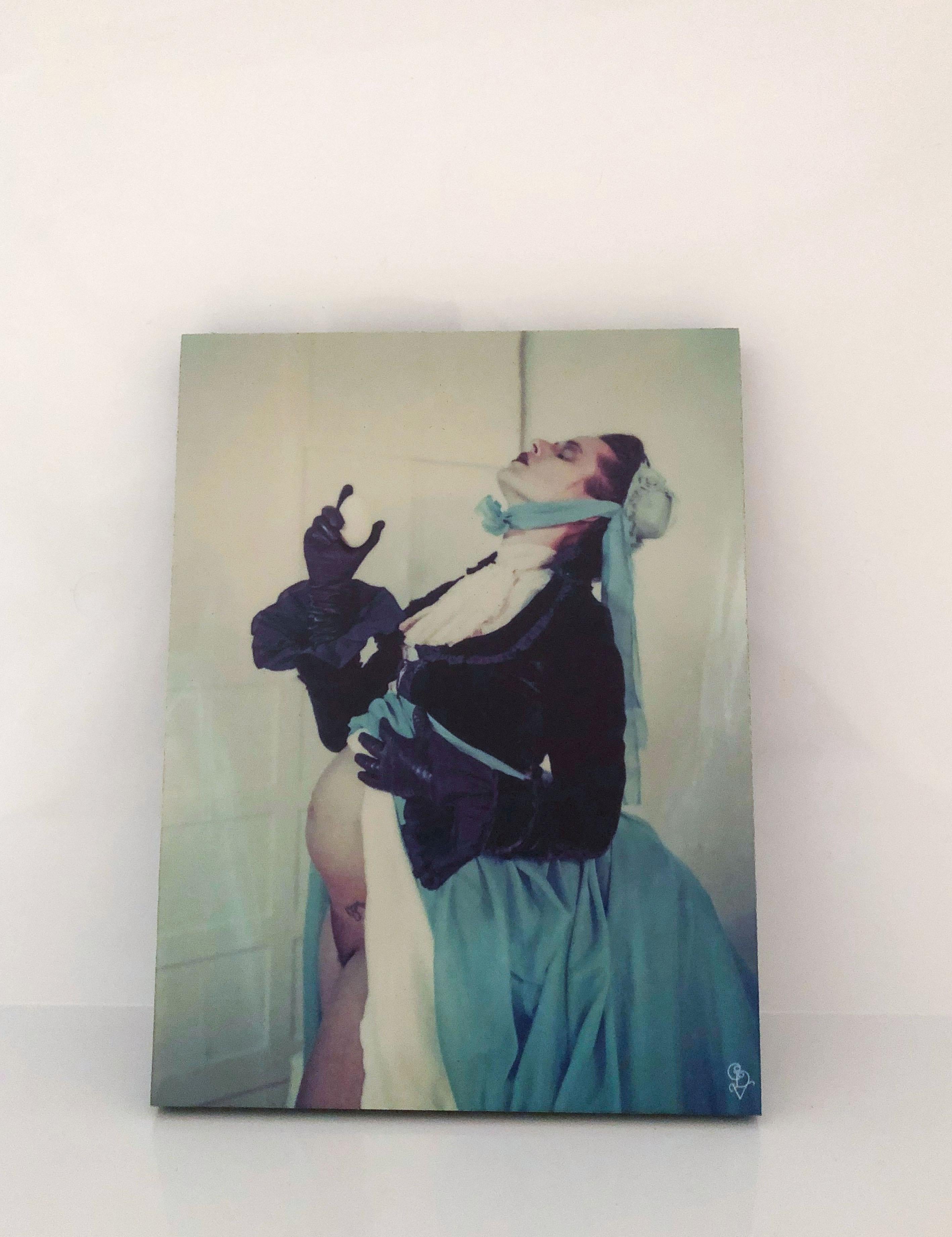Egg (Odd Stories) - Polaroid, Contemporary, 21st Century, Color, Pregnant - Photograph by Carmen de Vos