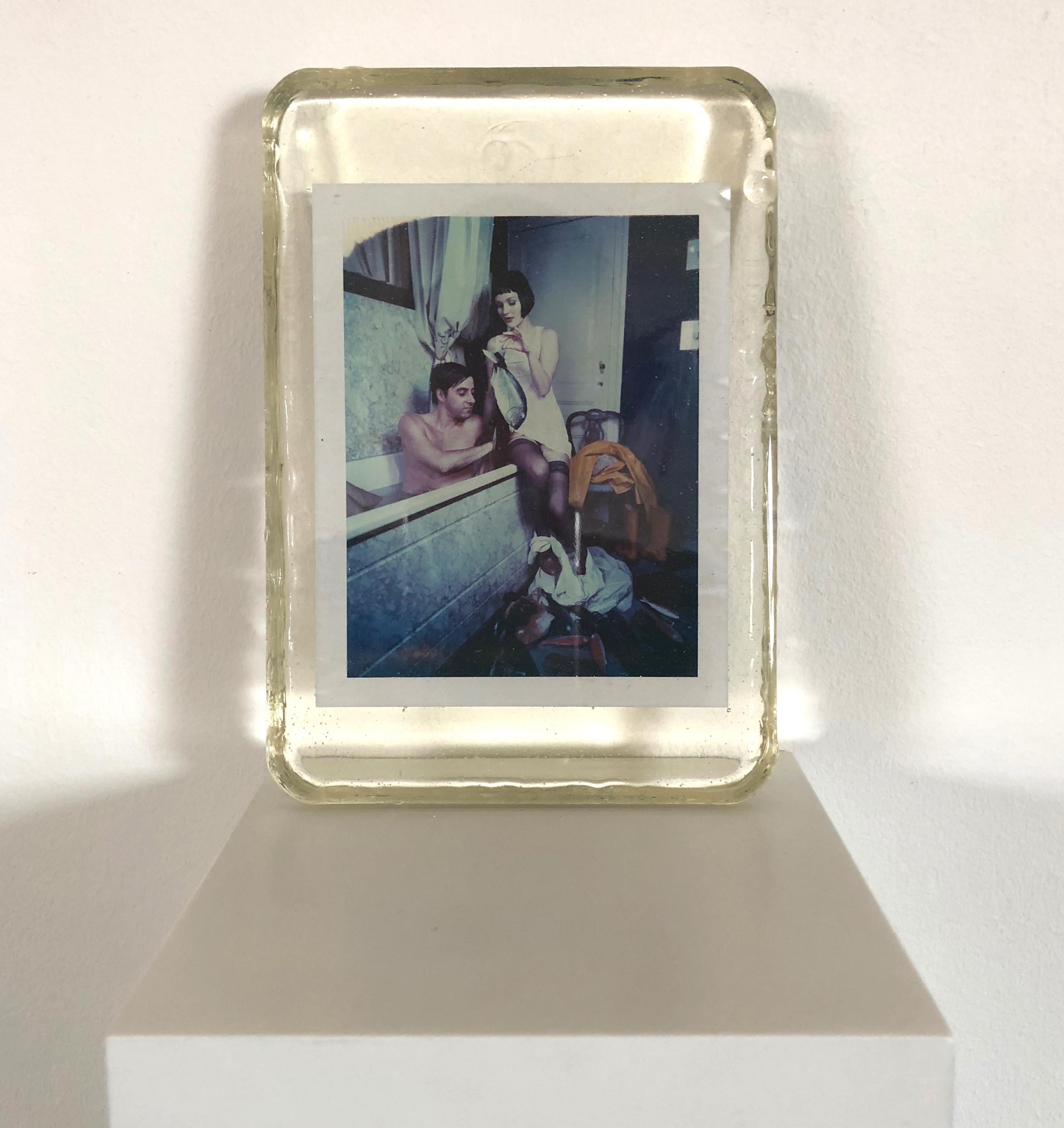 FISHERMAN’S FRIEND  - Unique piece - Original Polaroid, Women, Contemporary - Photograph by Carmen de Vos