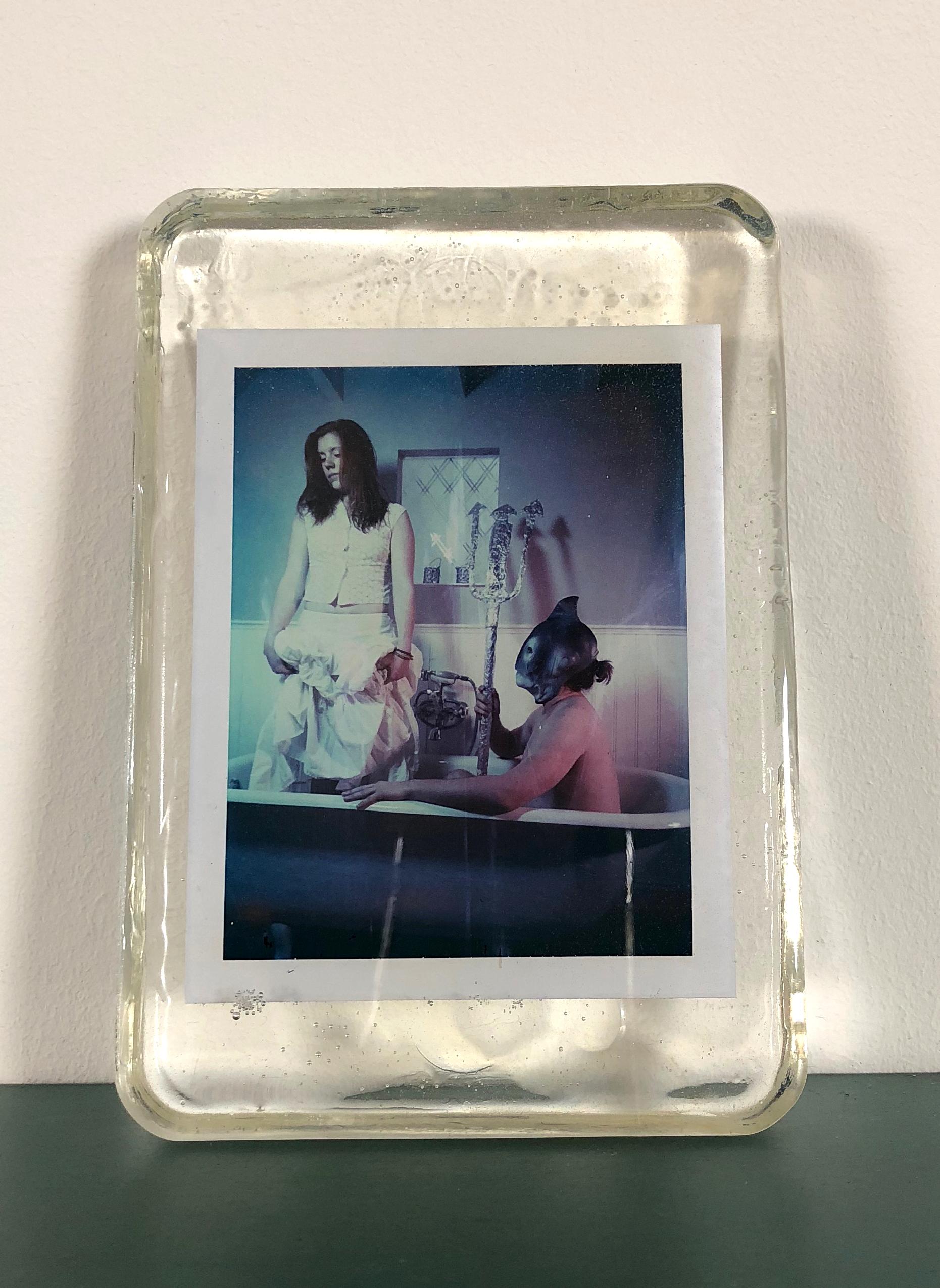 Carmen de Vos Color Photograph - Neptunus - Unique piece in Resin - Original Polaroid, Women, Contemporary
