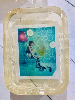 Pipi Langoureuse  - Unique piece - Original Polaroid, Women, Contemporary, Blue