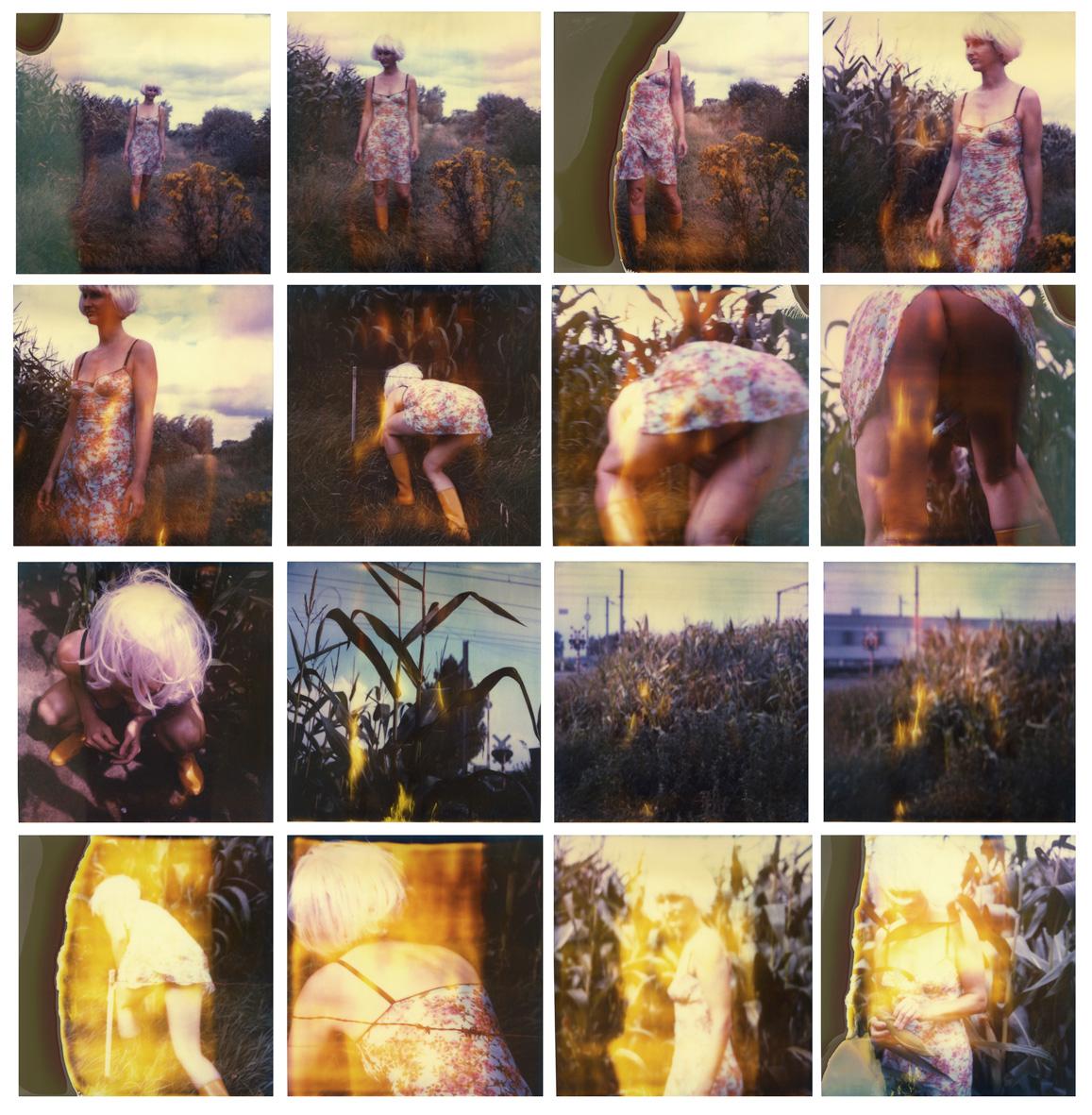 Carmen de Vos Color Photograph - The Cornfield - Scene One - Polaroid, Contemporary, Nude, Landscape