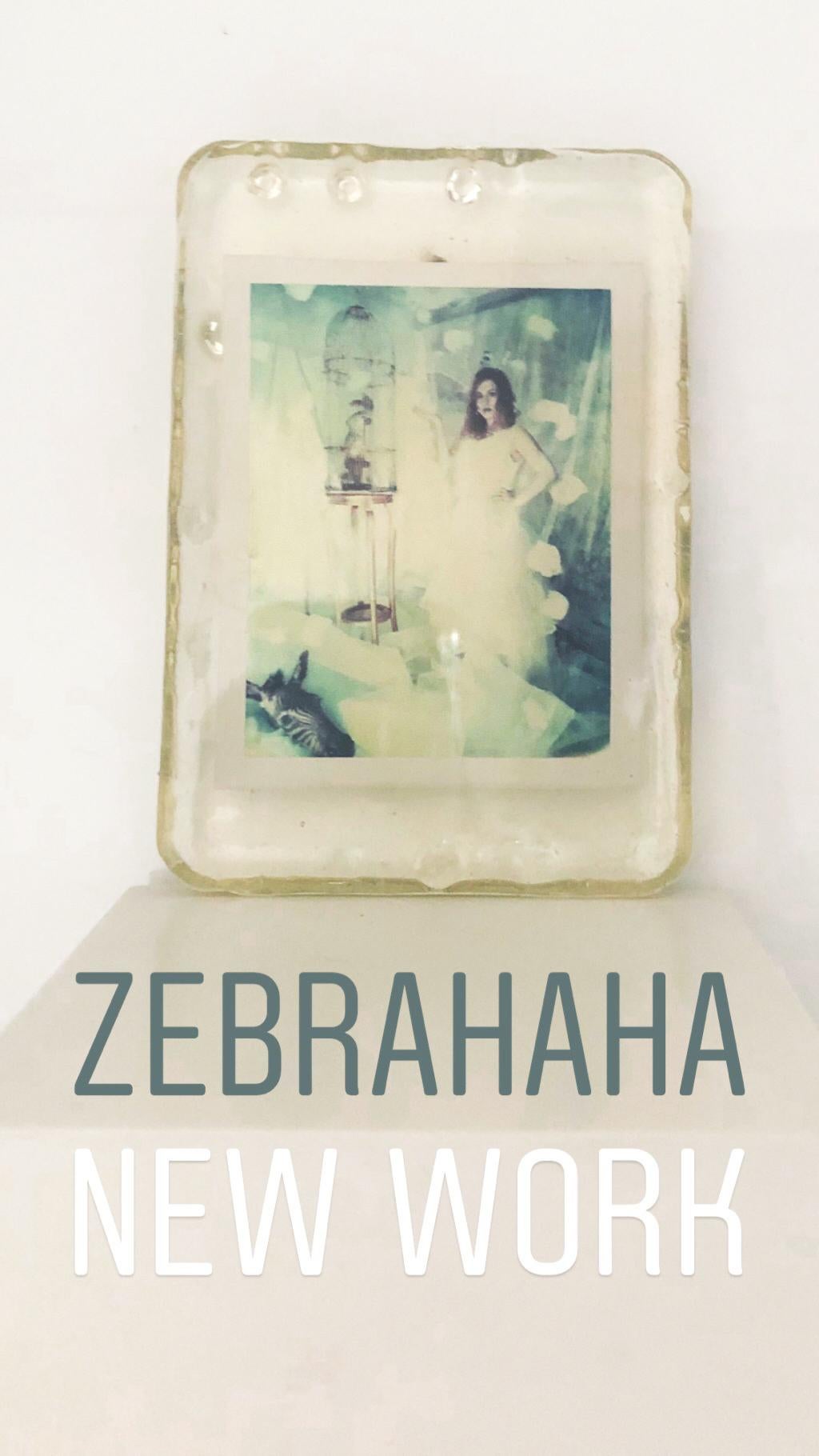 Zebrahaha - Unique piece - Original Polaroid, Women, Contemporary, Color - Photograph by Carmen de Vos
