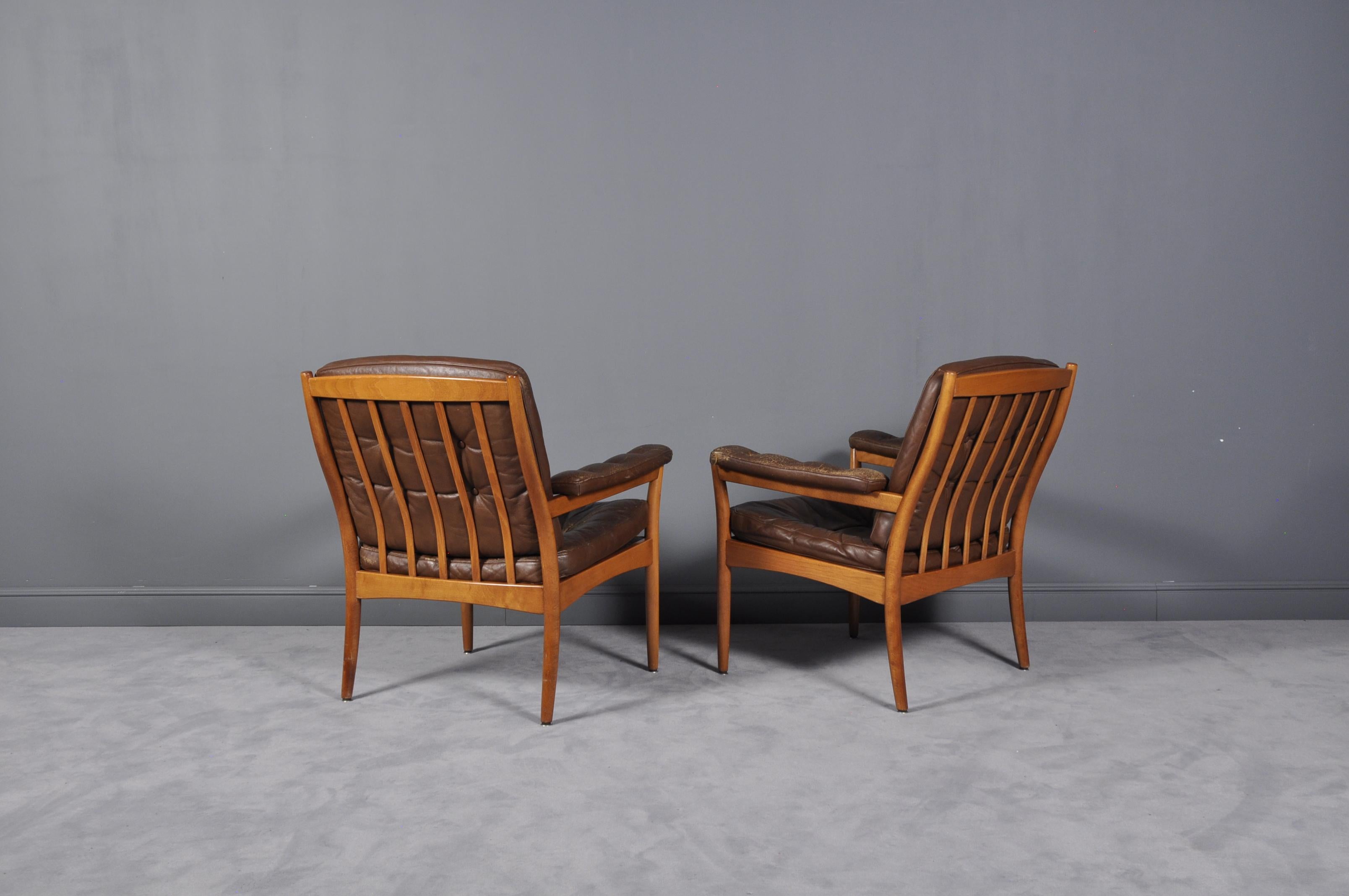 Scandinavian Modern Carmen Easy Chairs from Göte Möbler, 1970s, Set of Two