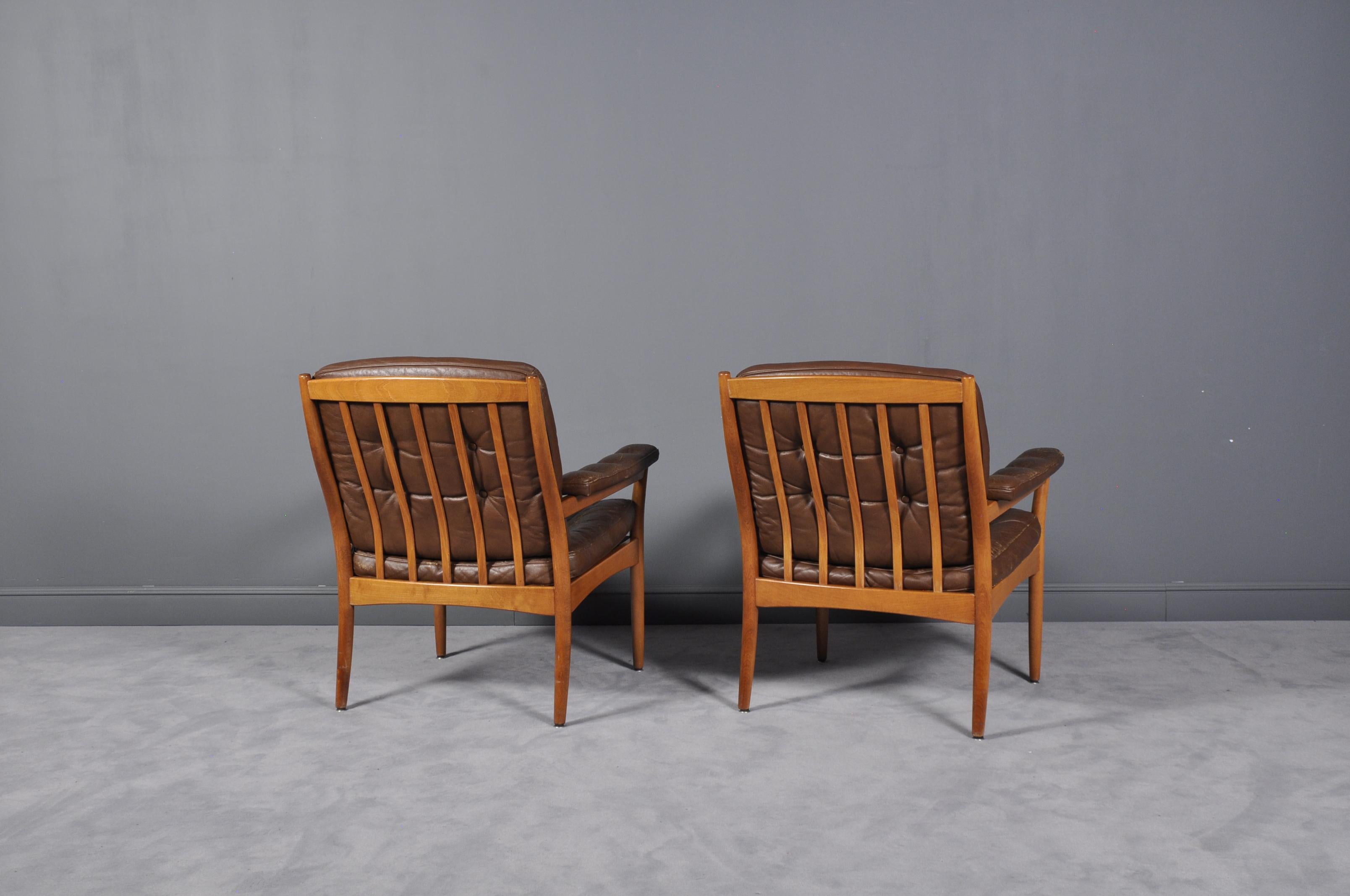 Carmen Easy Chairs from Göte Möbler, 1970s, Set of Two In Distressed Condition In Bucharest, RO