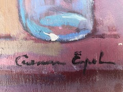 still life of carnations oil on canvas painting flowers