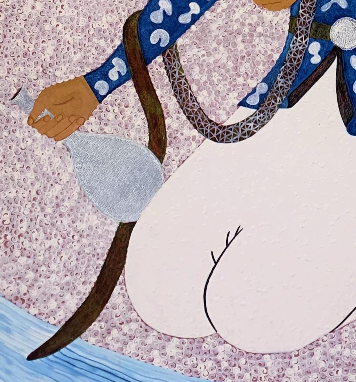 FANTASÍA PERSA / FANTASIA PERSIANA - Figurative Painting Grigio di Carmen Gutierrez