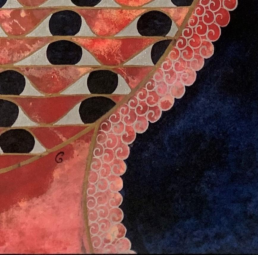 MIL OJOS PARA UNA MIRADA /  MILLE OCCHI PER UNO SGUARDO - Figurative Painting Arancia di Carmen Gutierrez