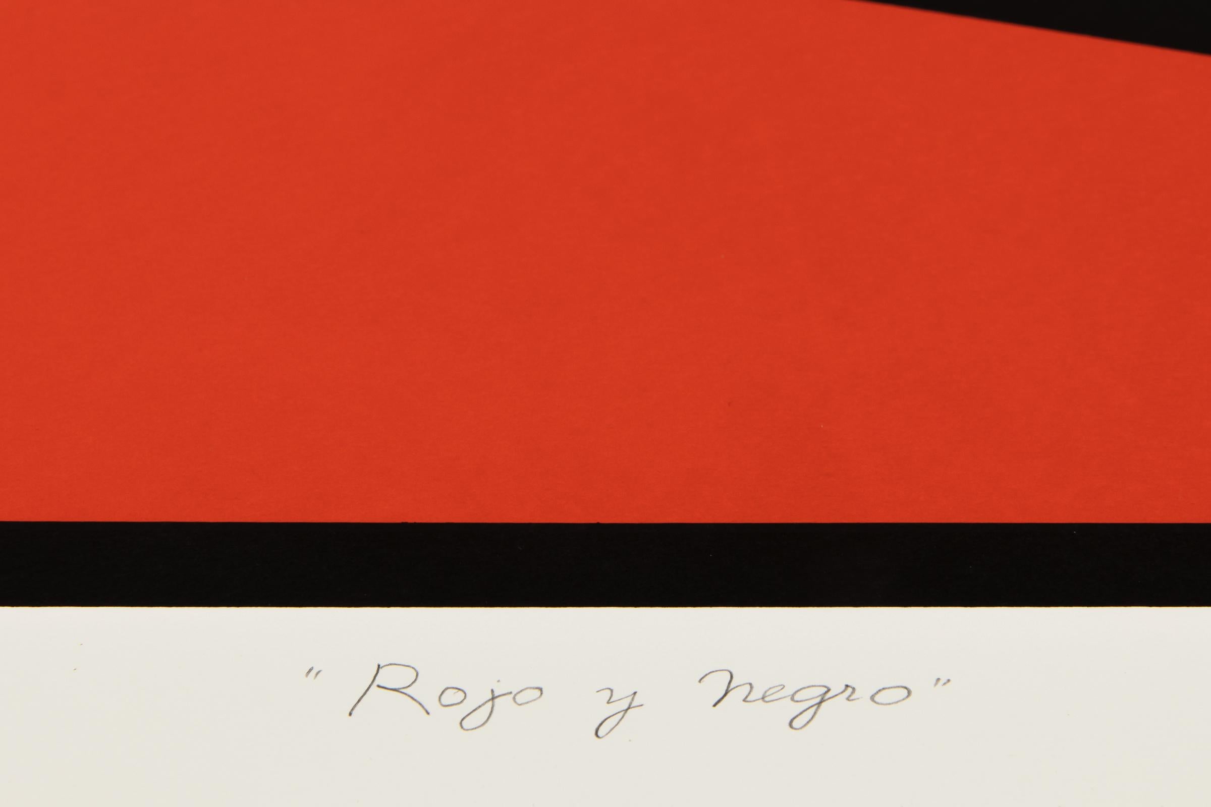 Carmen Herrera, Rojo y Negro - Art abstrait, minimalisme, gravure à l'eau-forte, signée en vente 2