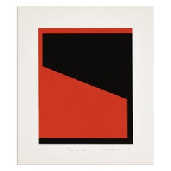 Carmen Herrera, Rojo y Negro - Arte Abstracto, Minimalismo, Borde Duro, Impresión Firmada