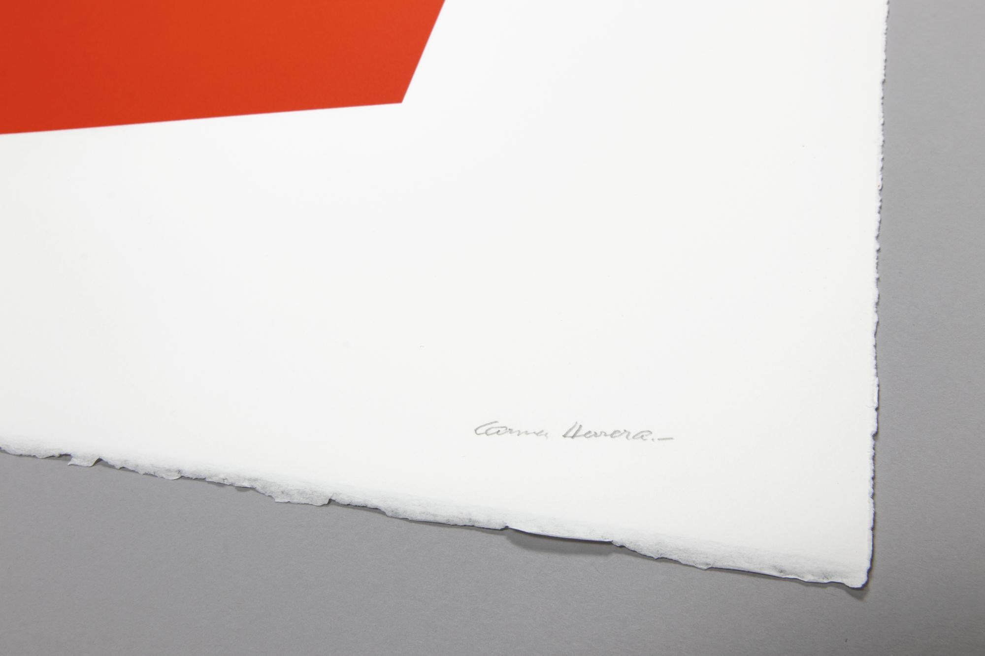 Carmen Herrera, Sans titre (NRW) - Lithographie en couleur, minimalisme, imprimé signé en vente 1