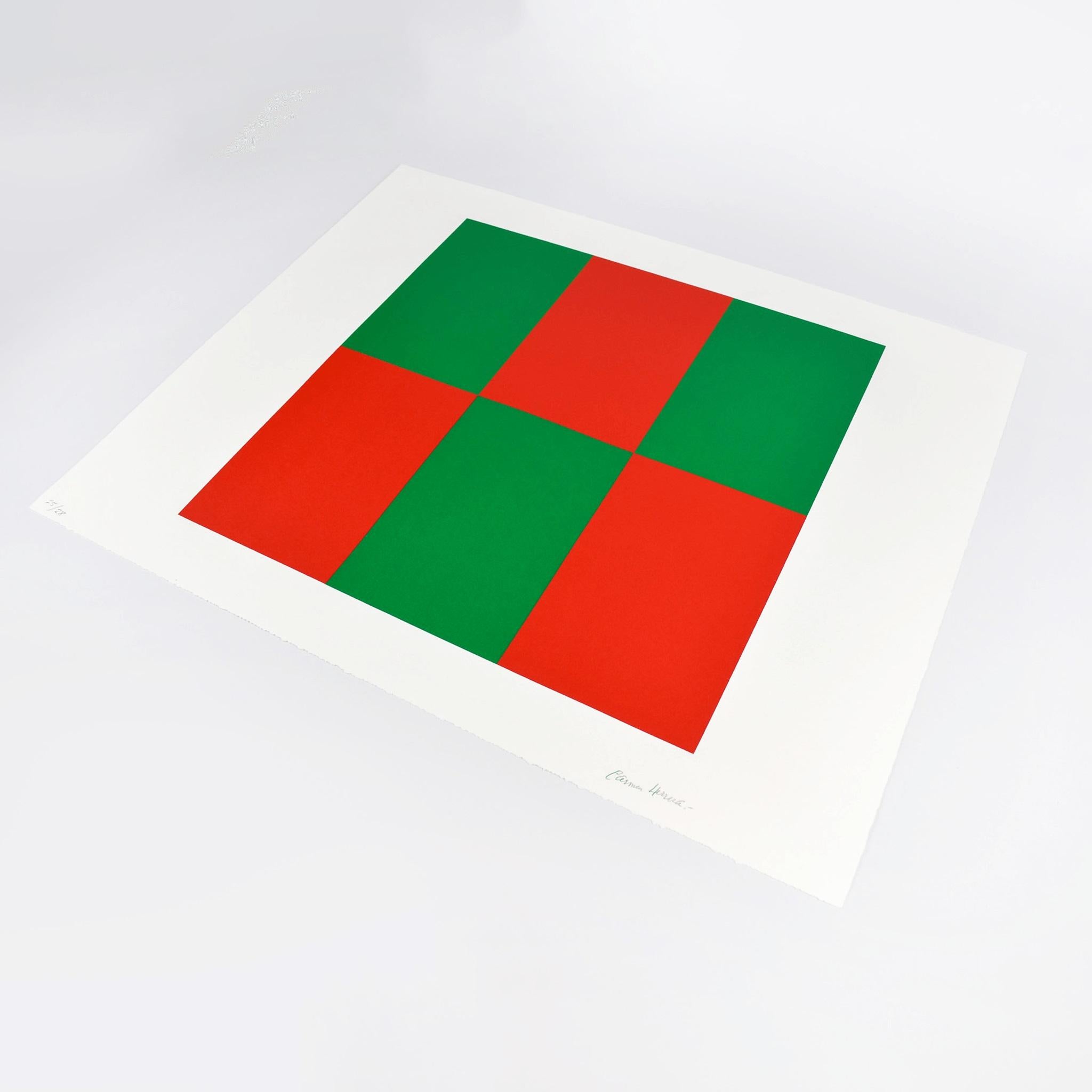 Verde y Rojo for Studio - Contemporary Print by Carmen Herrera