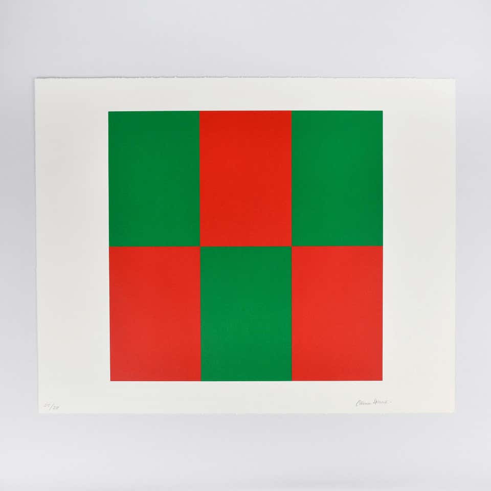 Verde y Rojo Silkscreen Print, Signed Edition 25/28, 21st Century