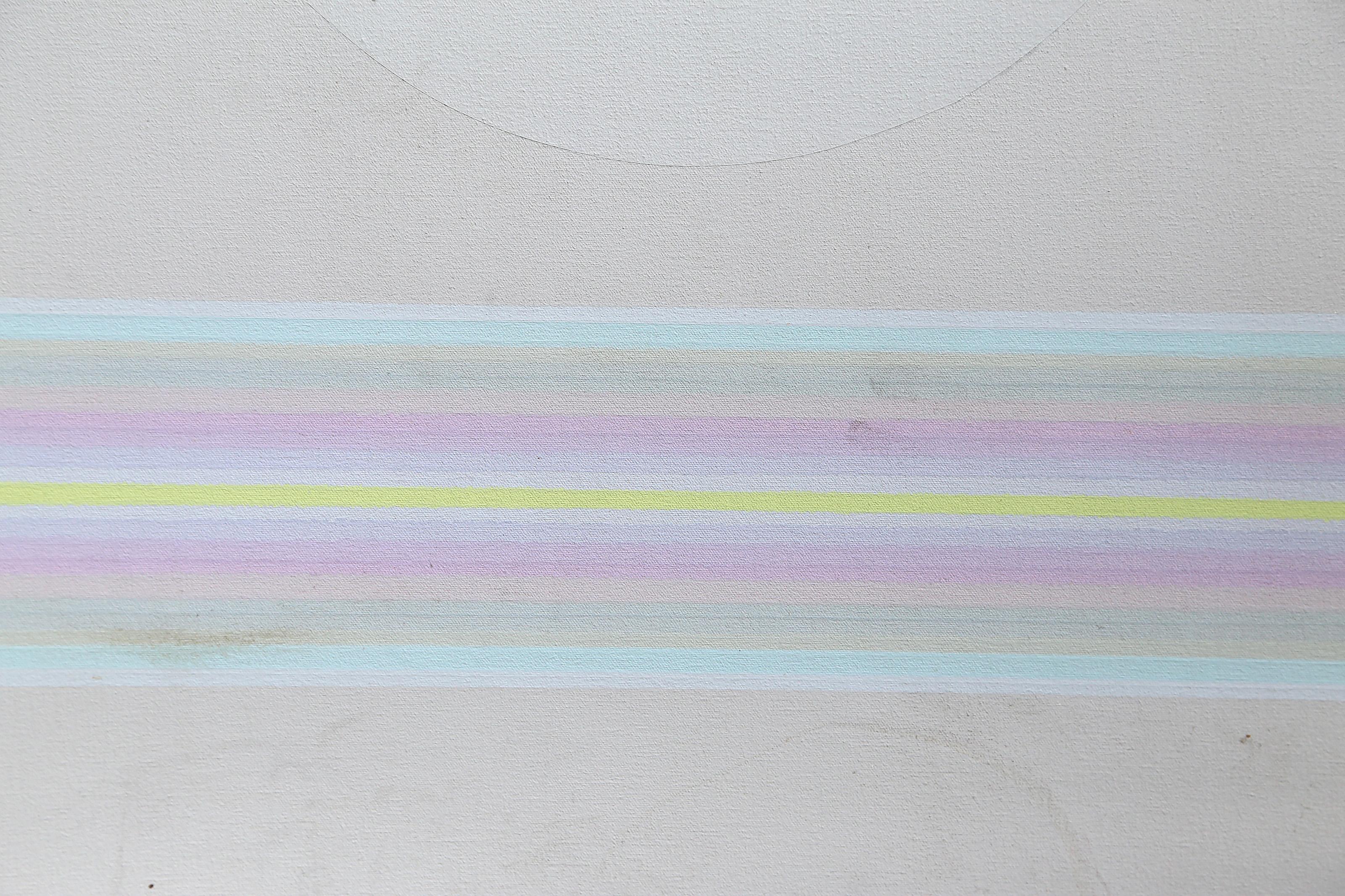 Untitled, Abstract Geometric Oil on Canvas Painting by Carmen Louis Cicero For Sale 1