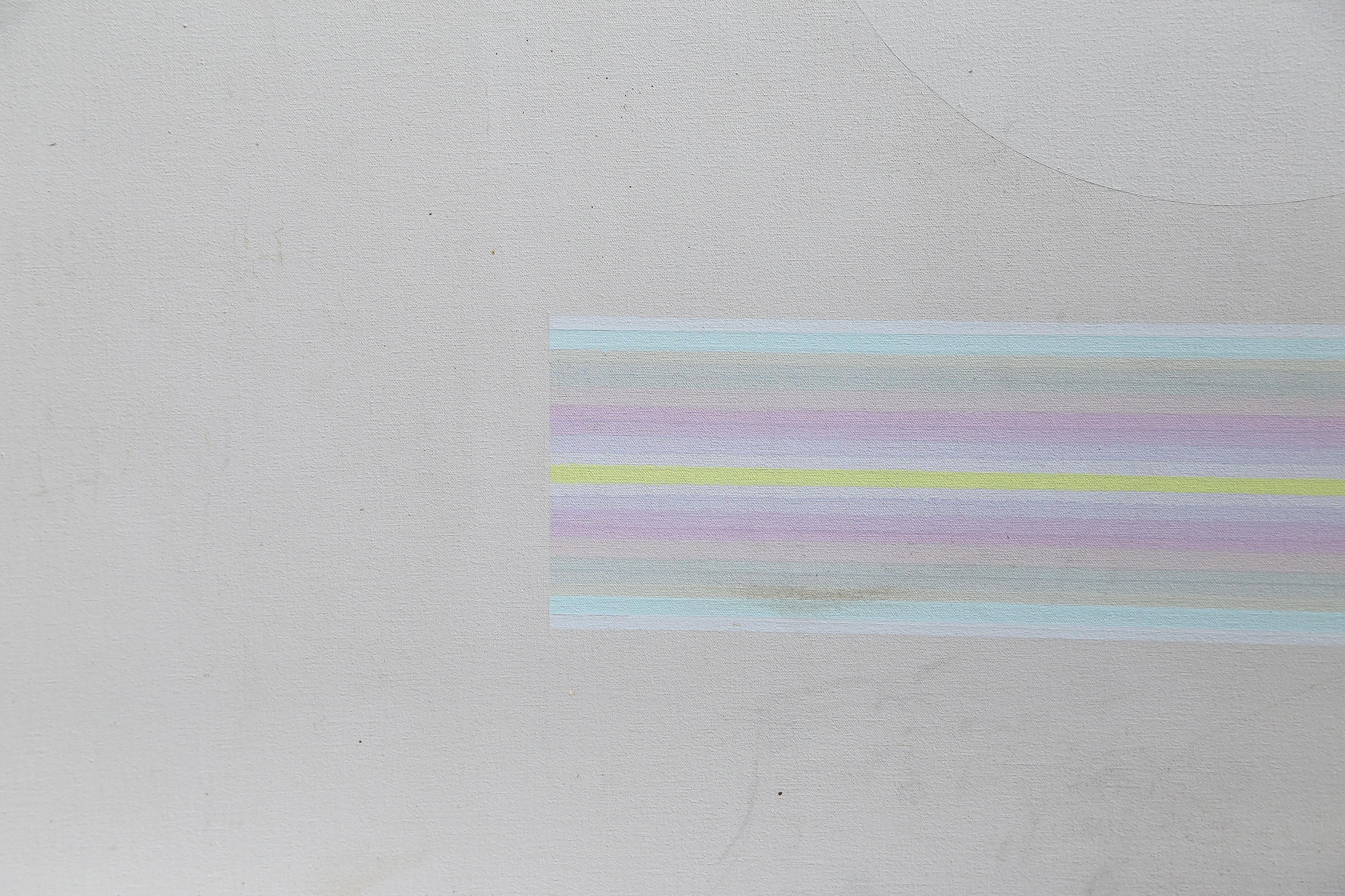 Untitled, Abstract Geometric Oil on Canvas Painting by Carmen Louis Cicero For Sale 2
