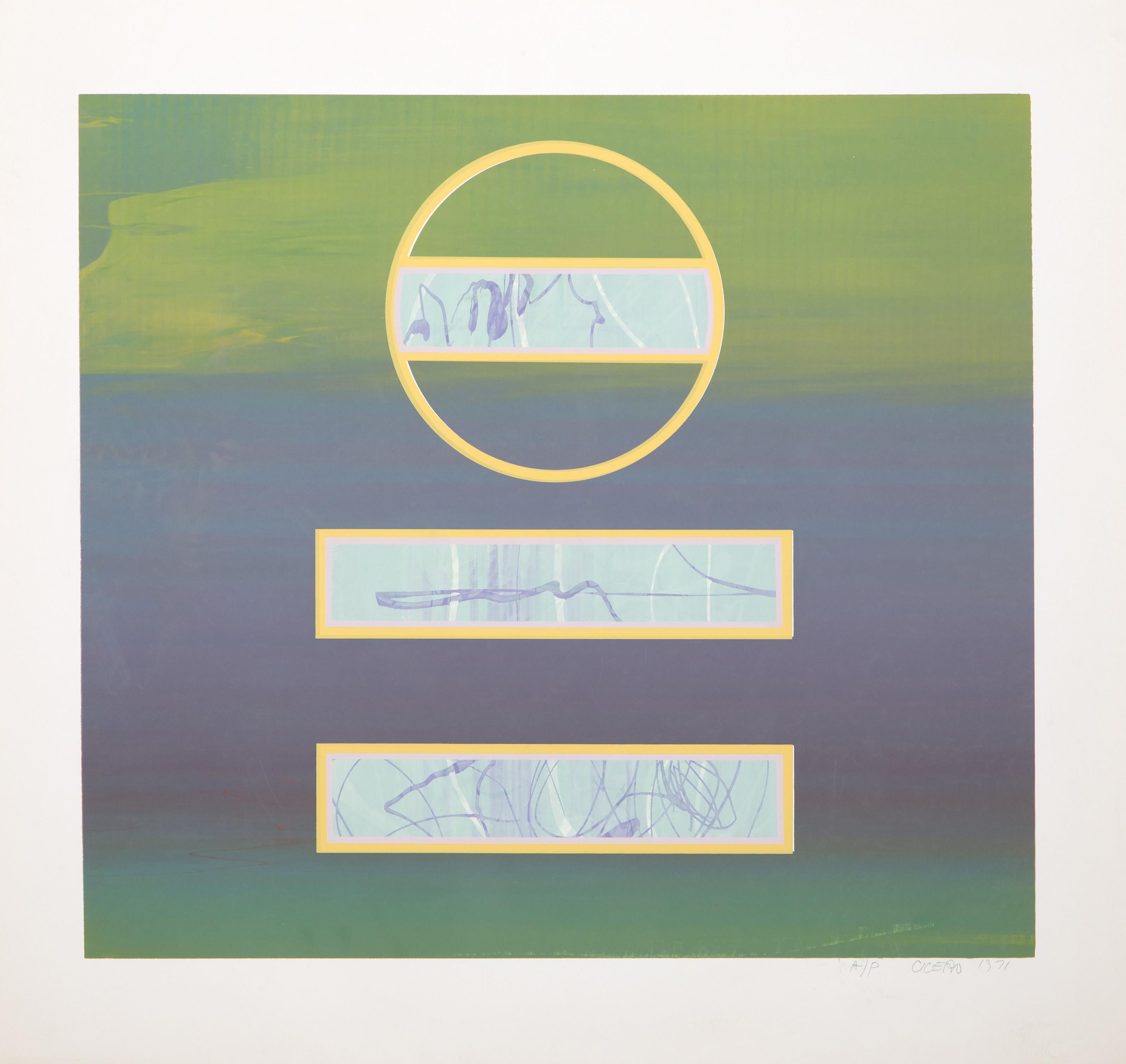 Untitled 10, serigrafia geometrica astratta di Carmen Louis Cicero in vendita 1