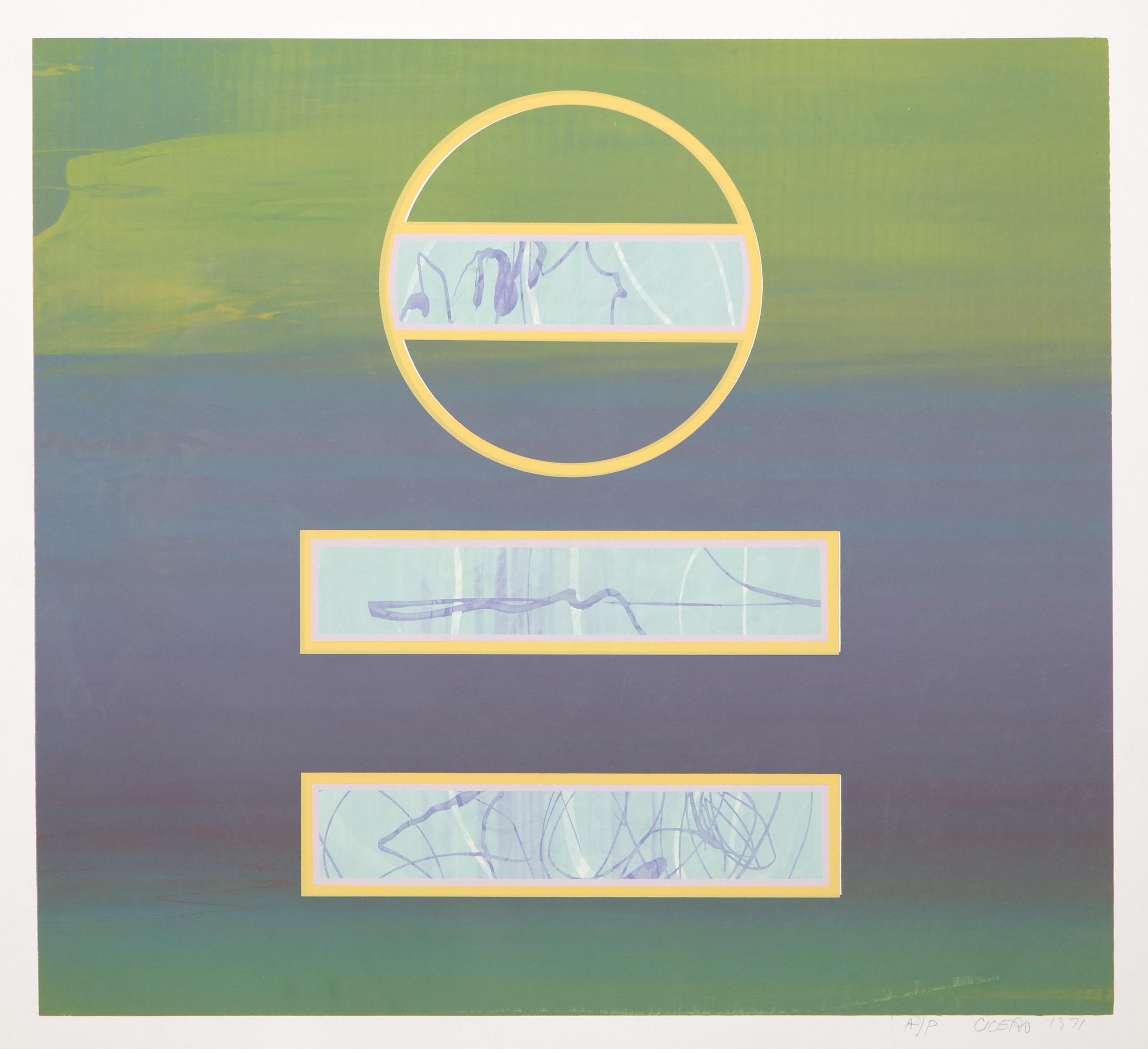  Carmen Louis Cicero, Americana (1926 - ) - -  Senza titolo 10, Anno: 1971, Medium: Serigrafia, firmato, numerato e datato a matita, Edizione: AP, Dimensioni immagine: 18 x 20 pollici, Dimensioni: 23 x 24 pollici (58,42 x 60,96 cm)