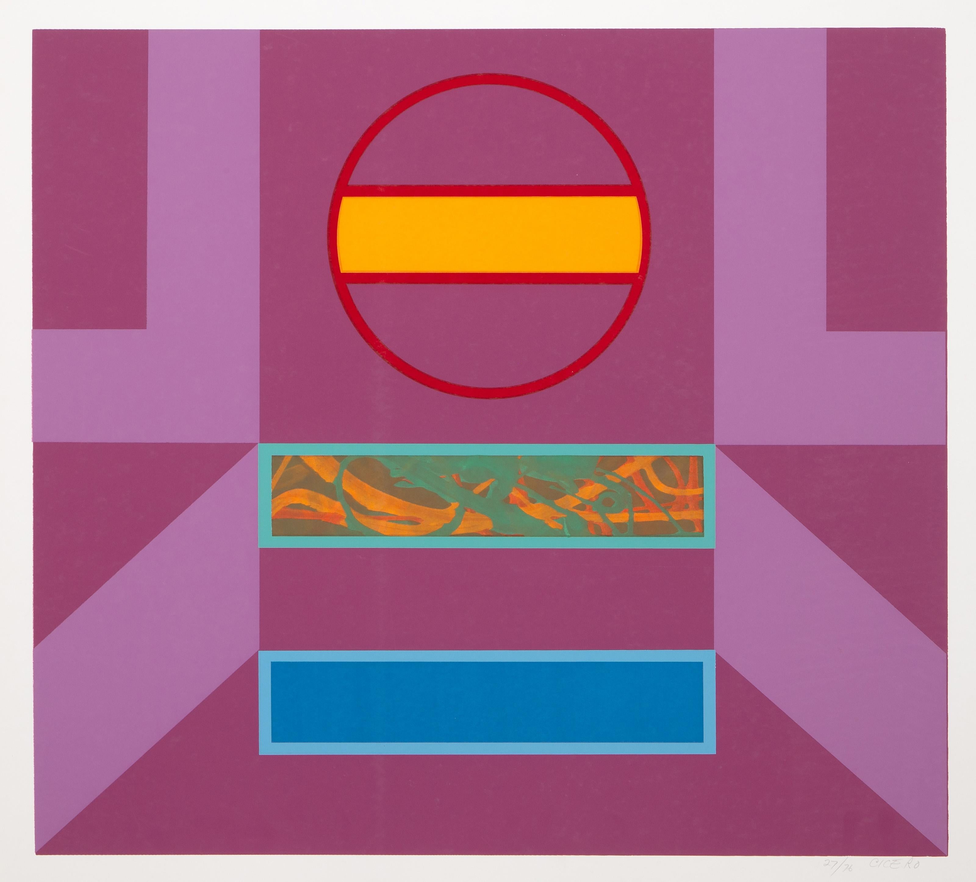  Carmen Louis Cicero, Americana (1926 - ) - -  Senza titolo 11, Anno: circa 1971, Medium: Serigrafia, firmata e numerata a matita, Edizione: 27/76, Dimensioni immagine: 18 x 20 pollici, Dimensioni: 23 x 24 pollici (58,42 x 60,96 cm)