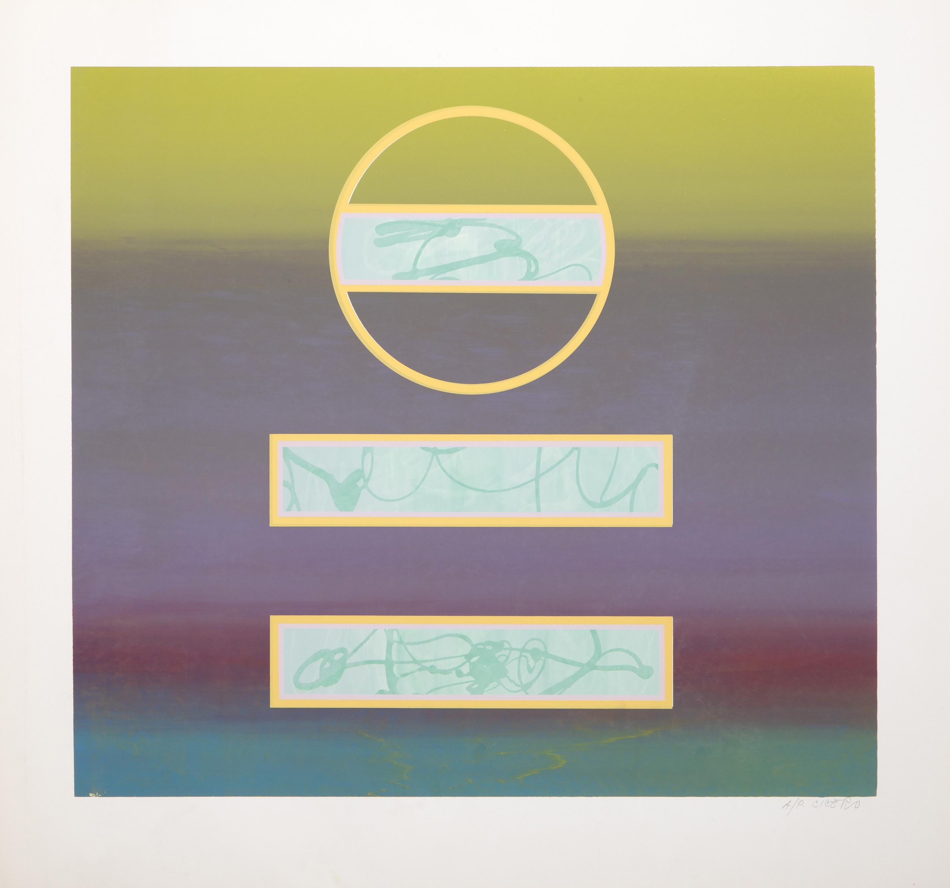 Untitled 9, Abstract Geometric Screenprint by Carmen Louis Cicero For Sale 2