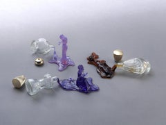 SPILLED - flame-worked glass sculpture with human figures