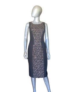 Carmen Marc Valvo Couture Black Sleeveless Chemise Beaded Work of Art Size 4