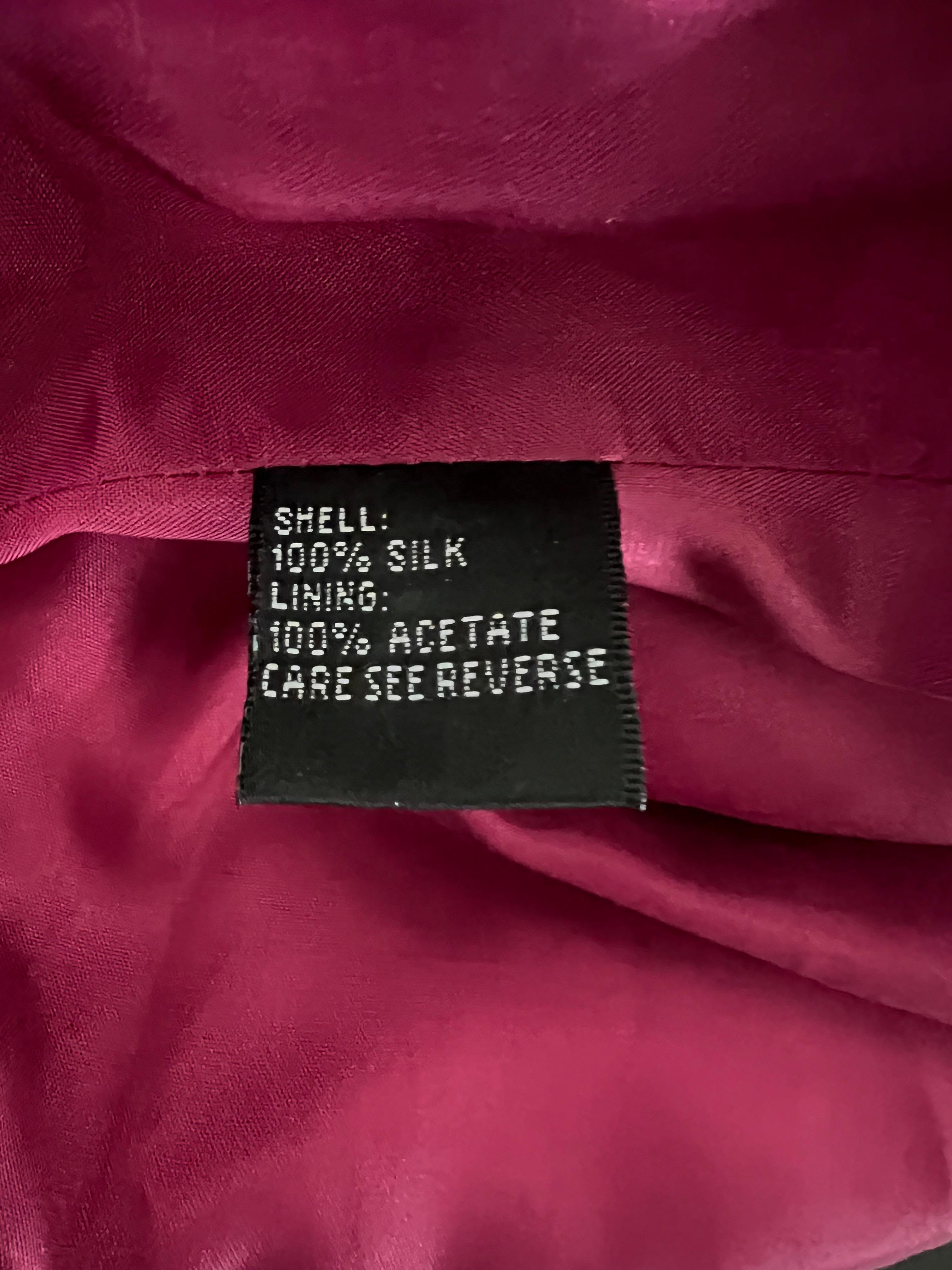 Carmen Marc Valvo Pink Silk Mini Dress, Size 8 For Sale 3