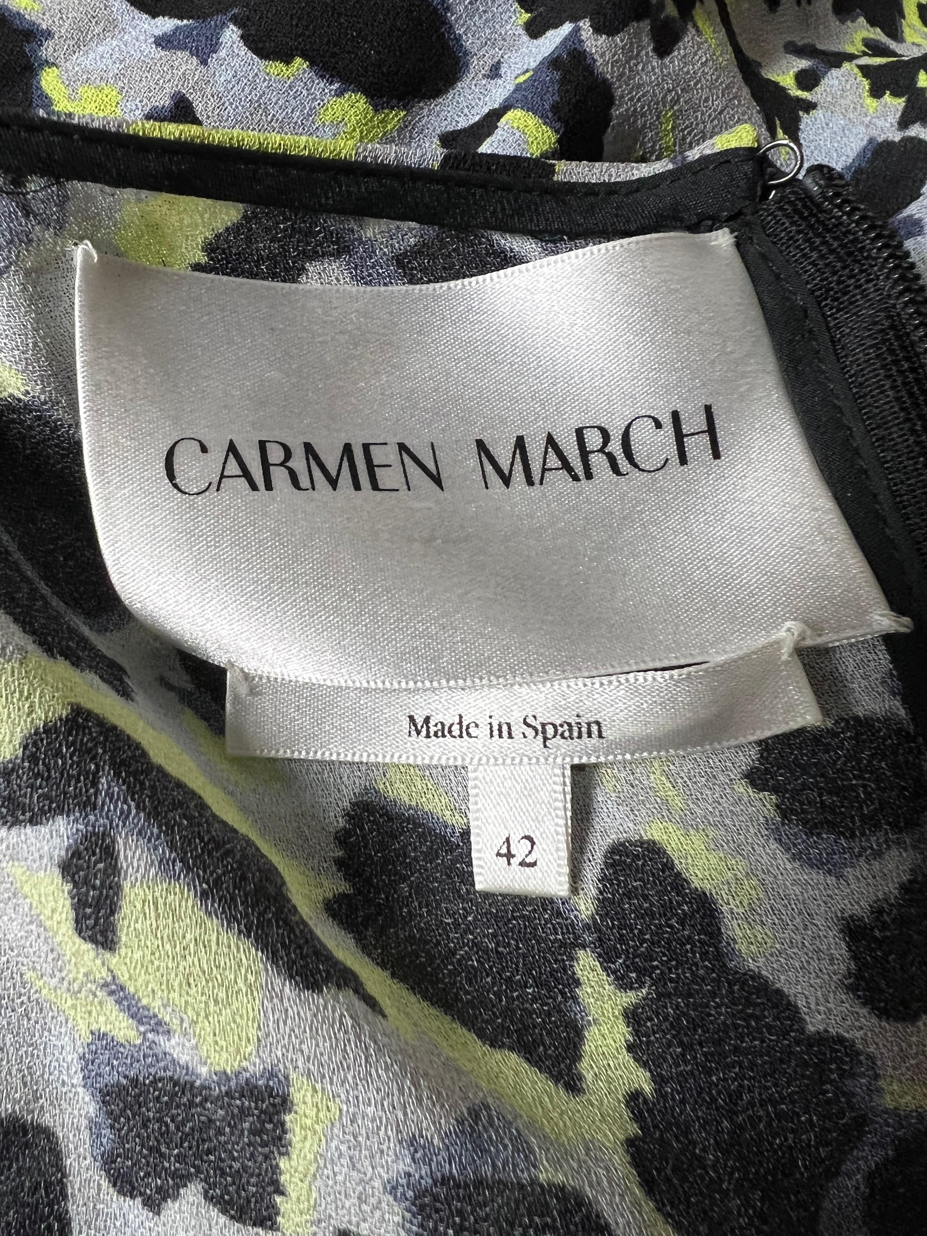 Carmen March Multicolor Leopard Mini Dress, Size 42 For Sale 2