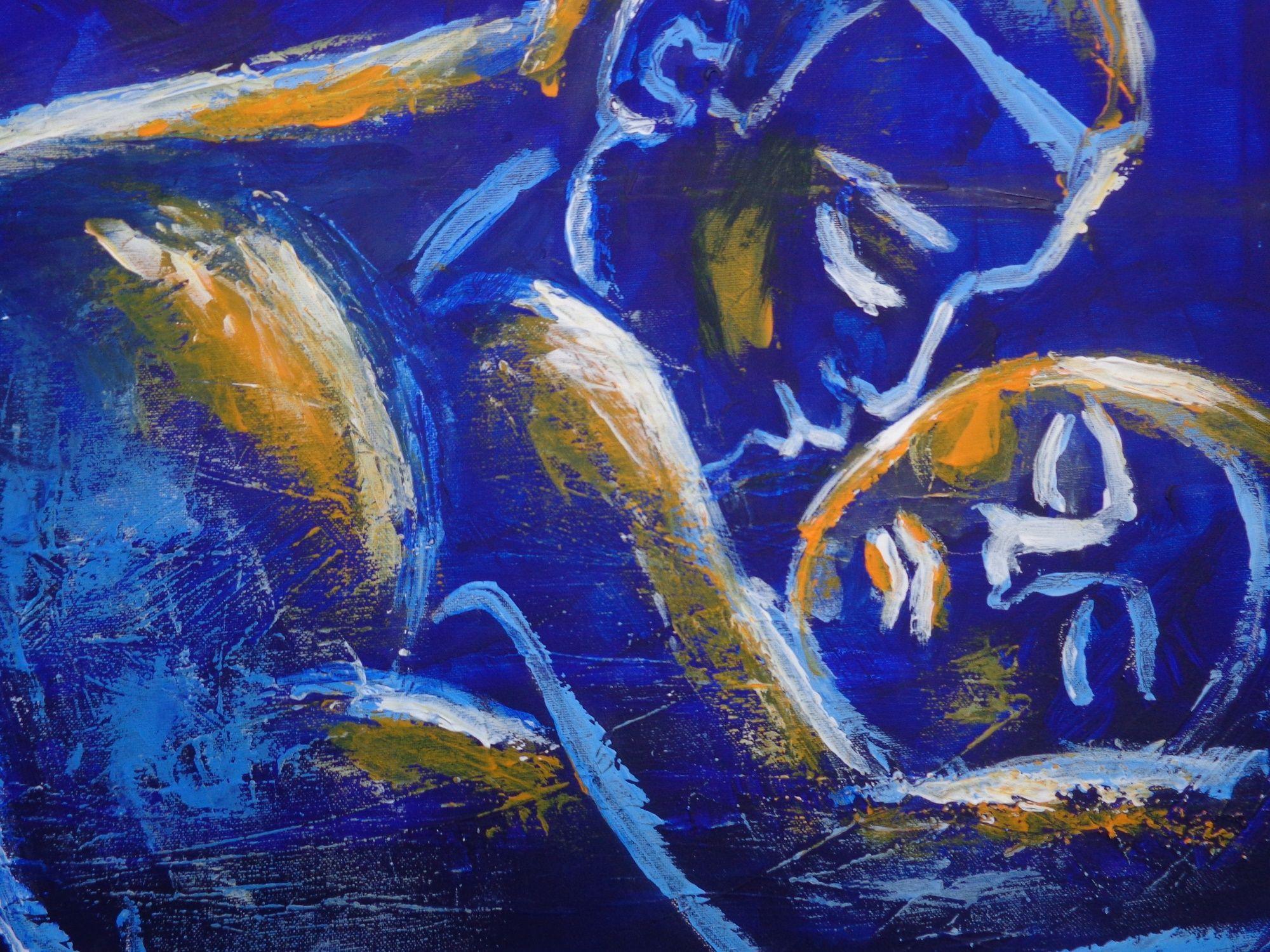 Lovers - Night Of Passion 6, Painting, Acrylic on Paper For Sale 1
