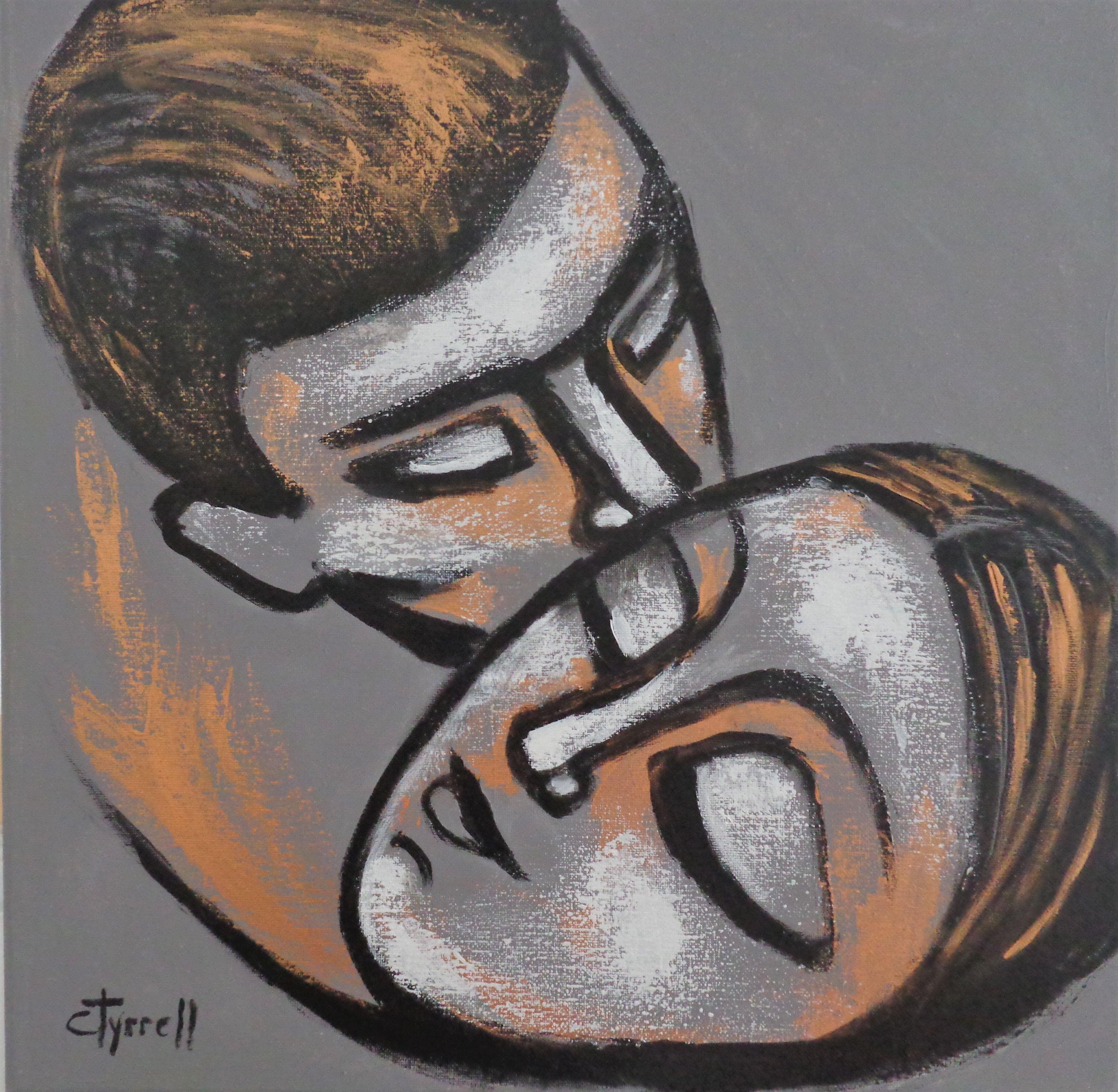Amantes - El retrato del amor 3, Pintura, Acrílico sobre lienzo - Painting de Carmen Tyrrell