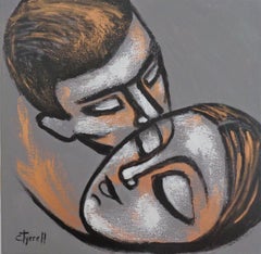 Lovers - The Portrait Of Love 3, Painting, Acrylic on Canvas