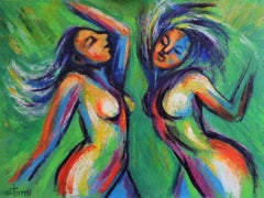 Dance, Colours and Nature 1, Painting, Acrylic on Canvas