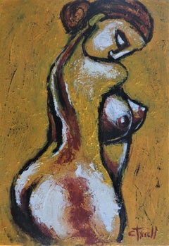 Earth Goddess - Profile, Painting, Acrylic on Canvas