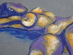 Erotic Female Nude 2, Painting, Acrylic on Paper