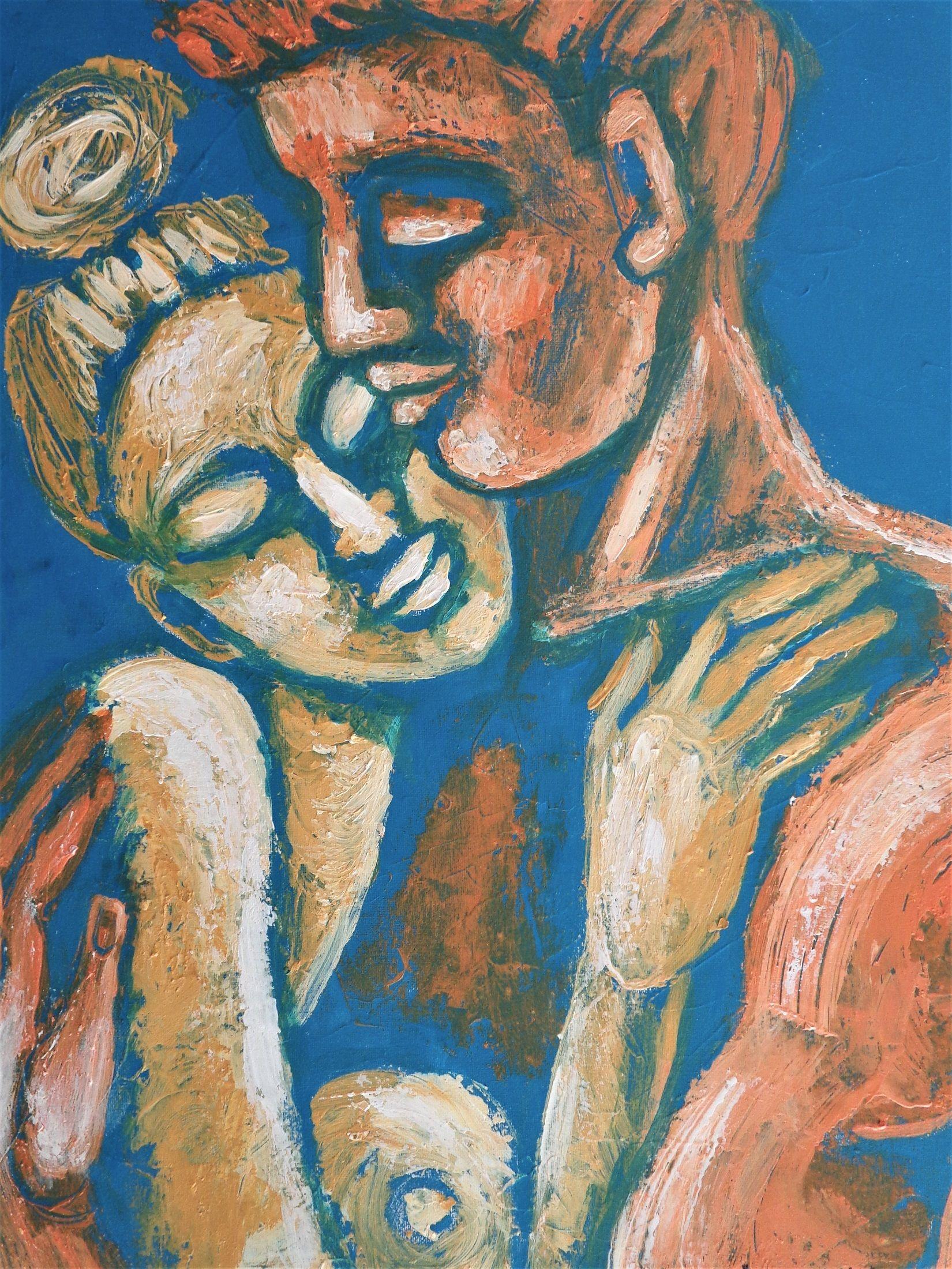 Lovers - I Am Yours, Painting, Acrylic on Canvas For Sale 1