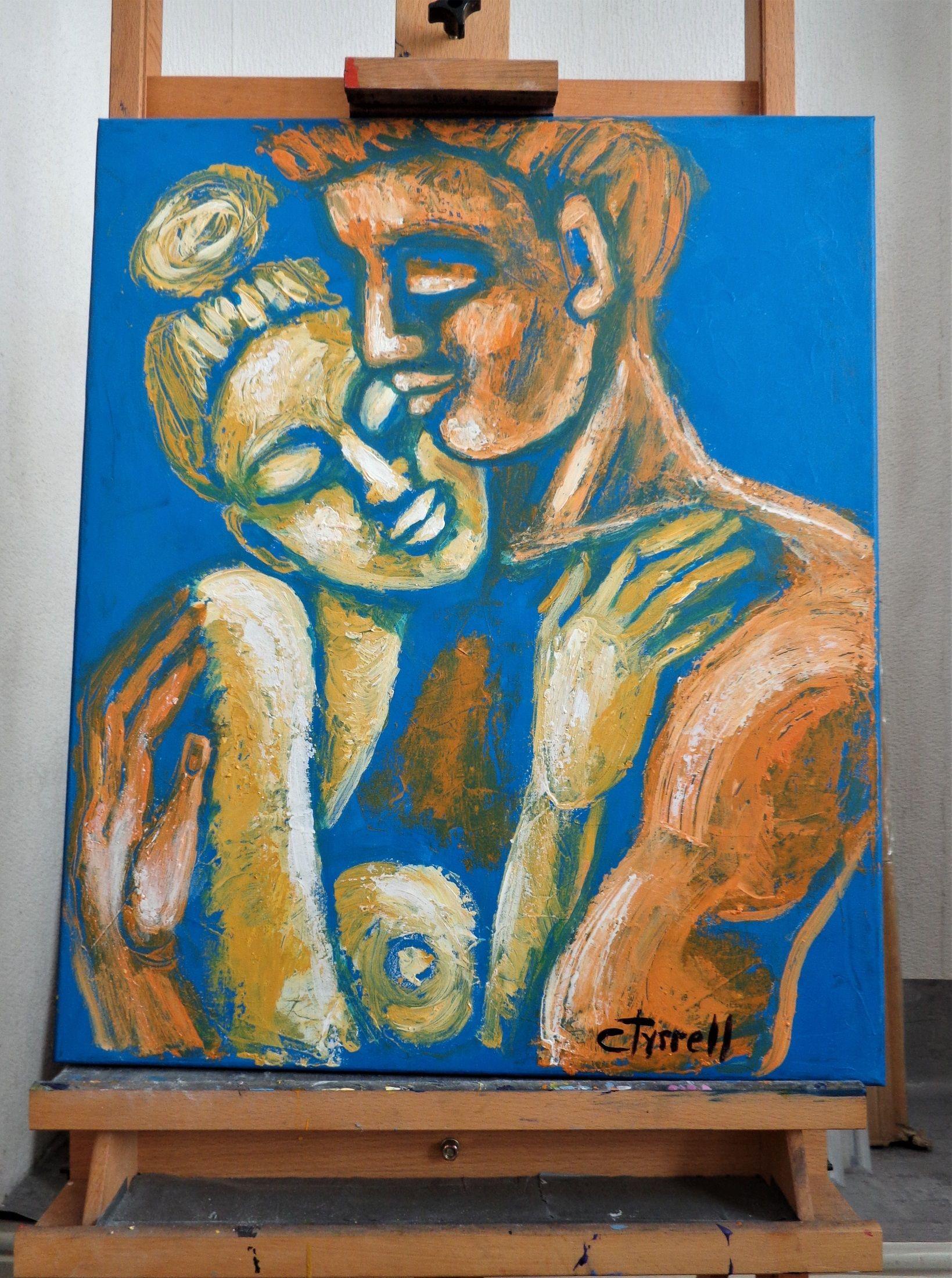 Lovers - I Am Yours, Painting, Acrylic on Canvas For Sale 2