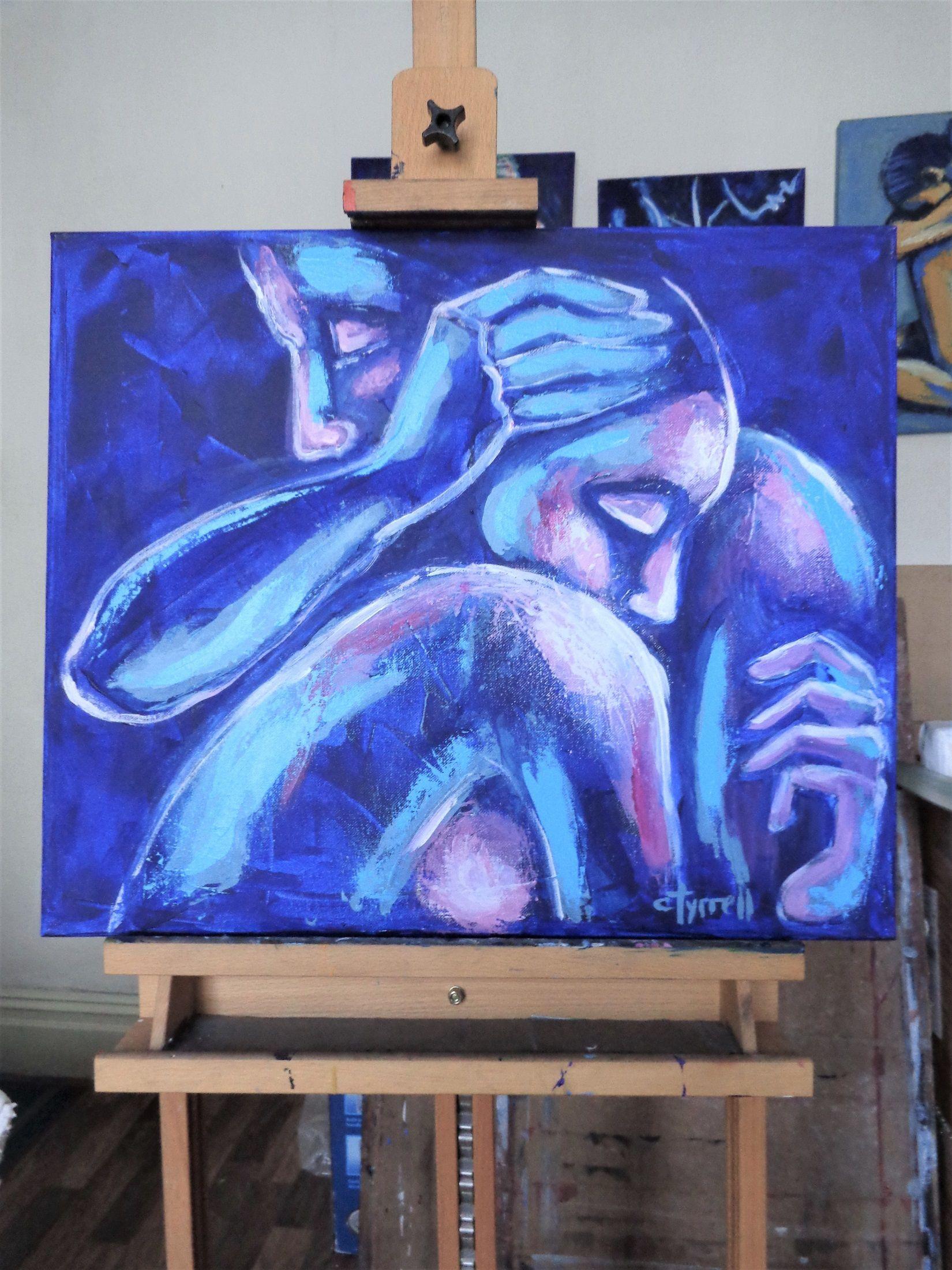 Lovers - Love And Comfort 1, Painting, Acrylic on Canvas For Sale 3
