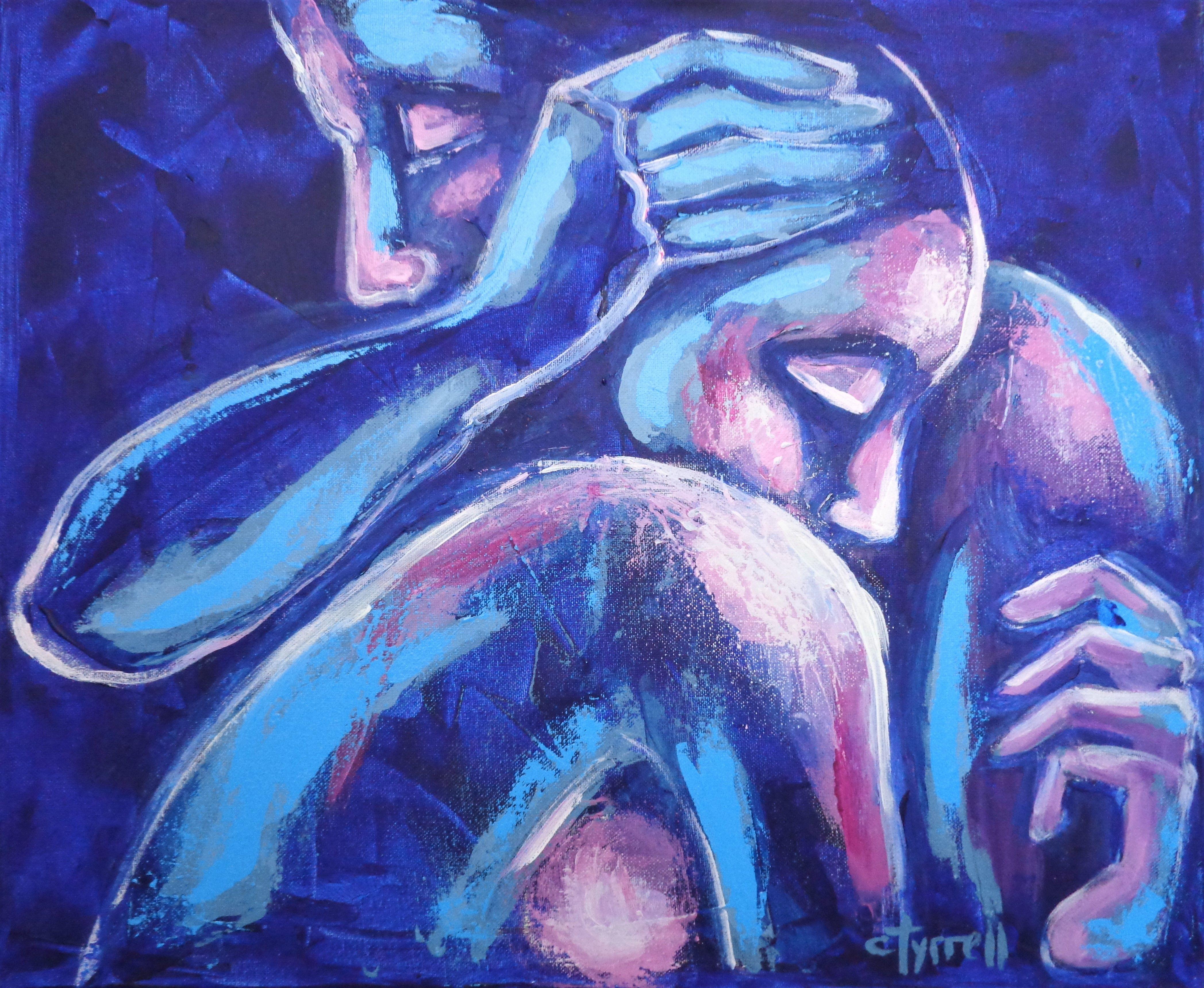 Lovers - Love And Comfort 1, Gemälde, Acryl auf Leinwand