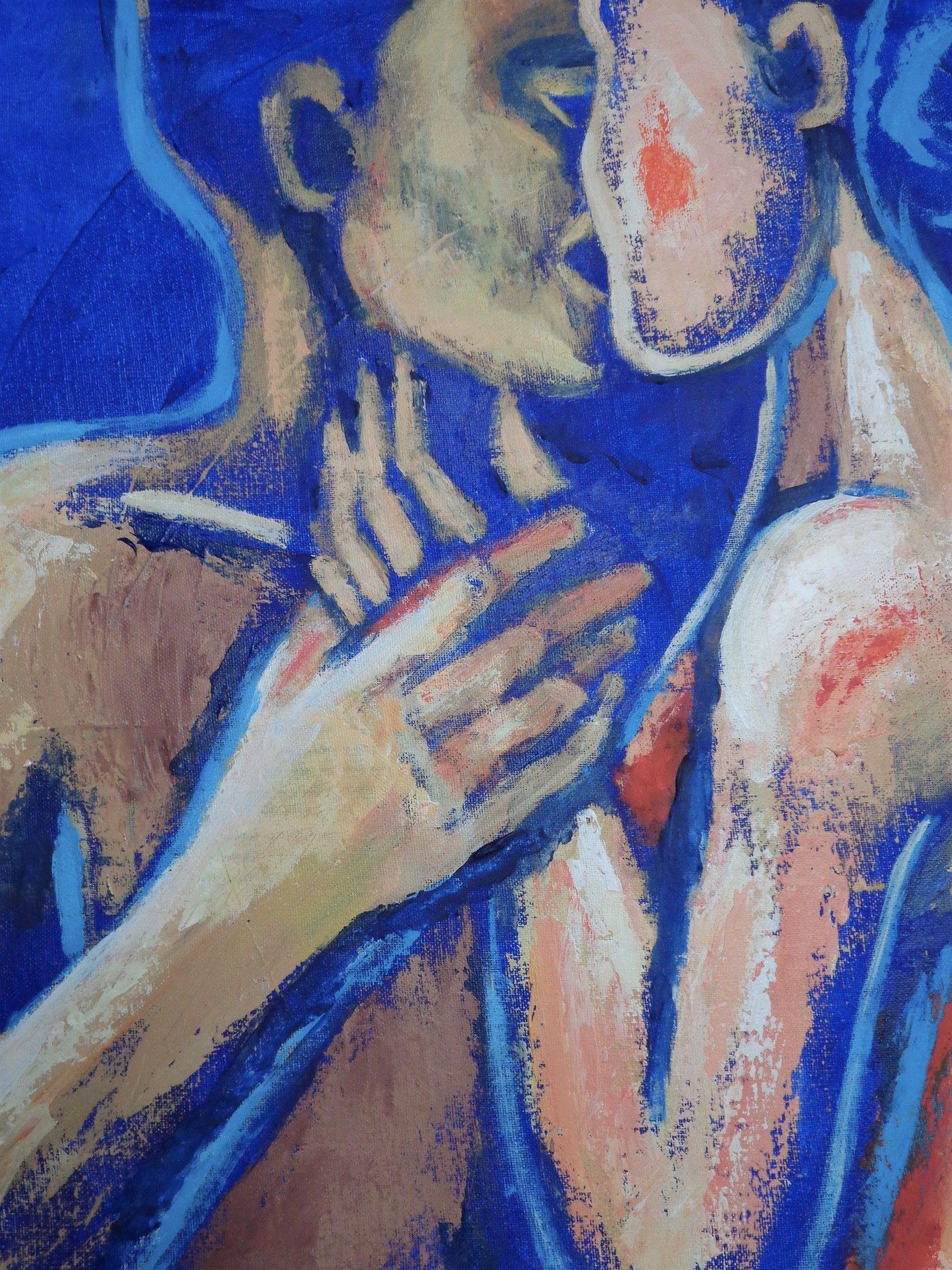 Amanti - L'amore della mia vita 3, Pittura, Acrilico su tela - Painting Contemporaneo di Carmen  Tyrrell