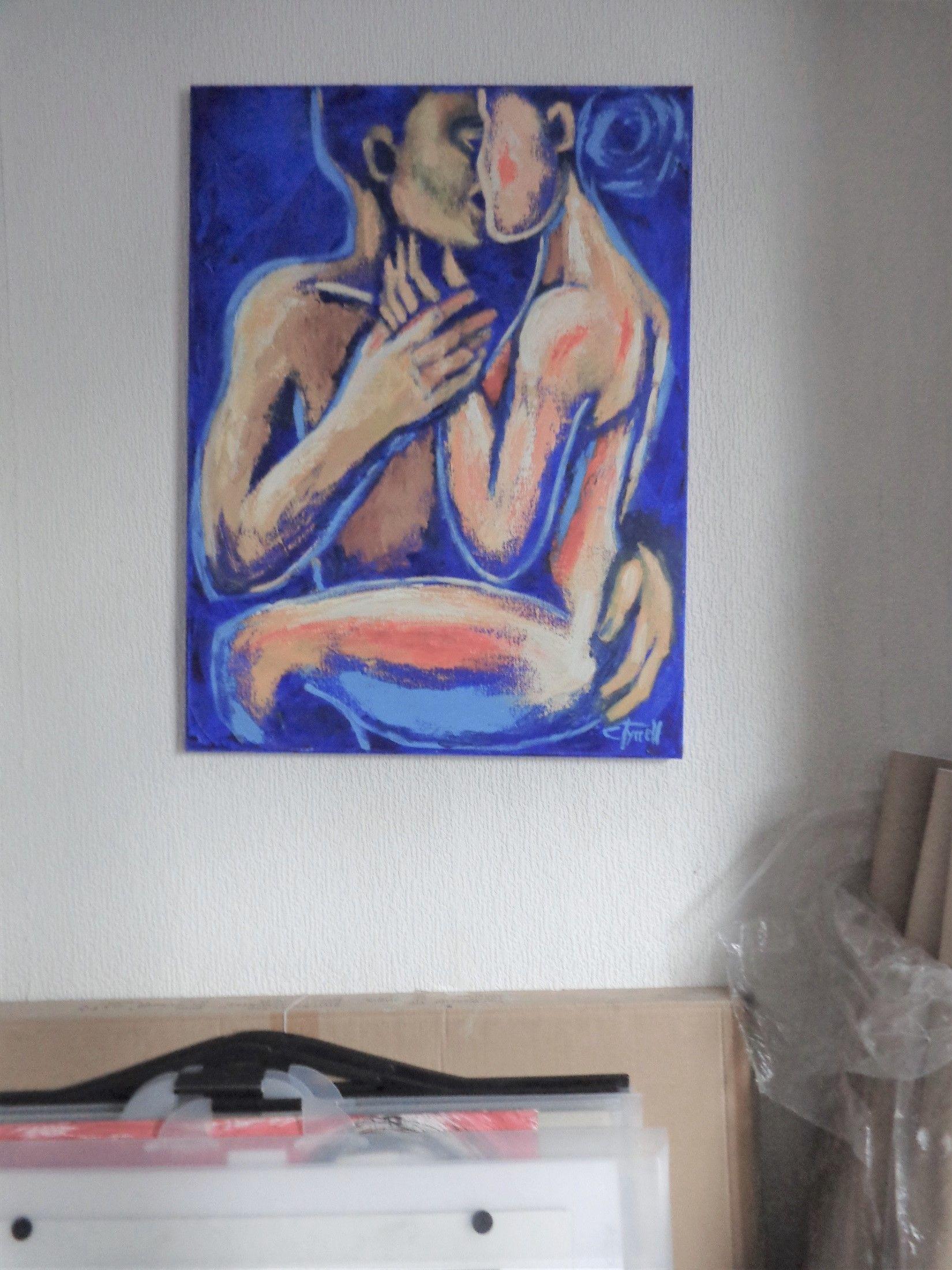 Amanti - L'amore della mia vita 3, Pittura, Acrilico su tela in vendita 1