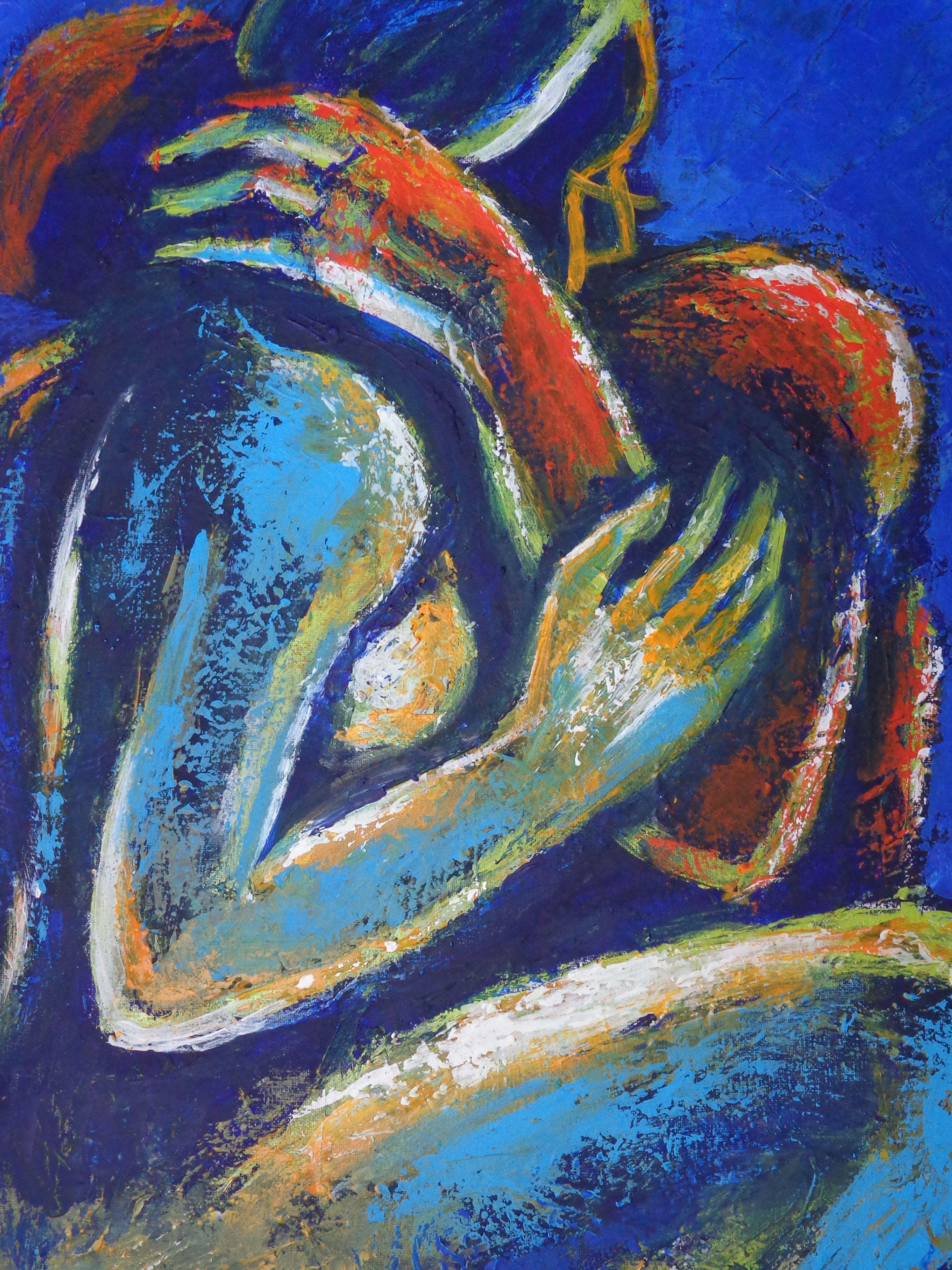 Lovers - Night Of Passion 9, Painting, Acrylic on Canvas For Sale 1