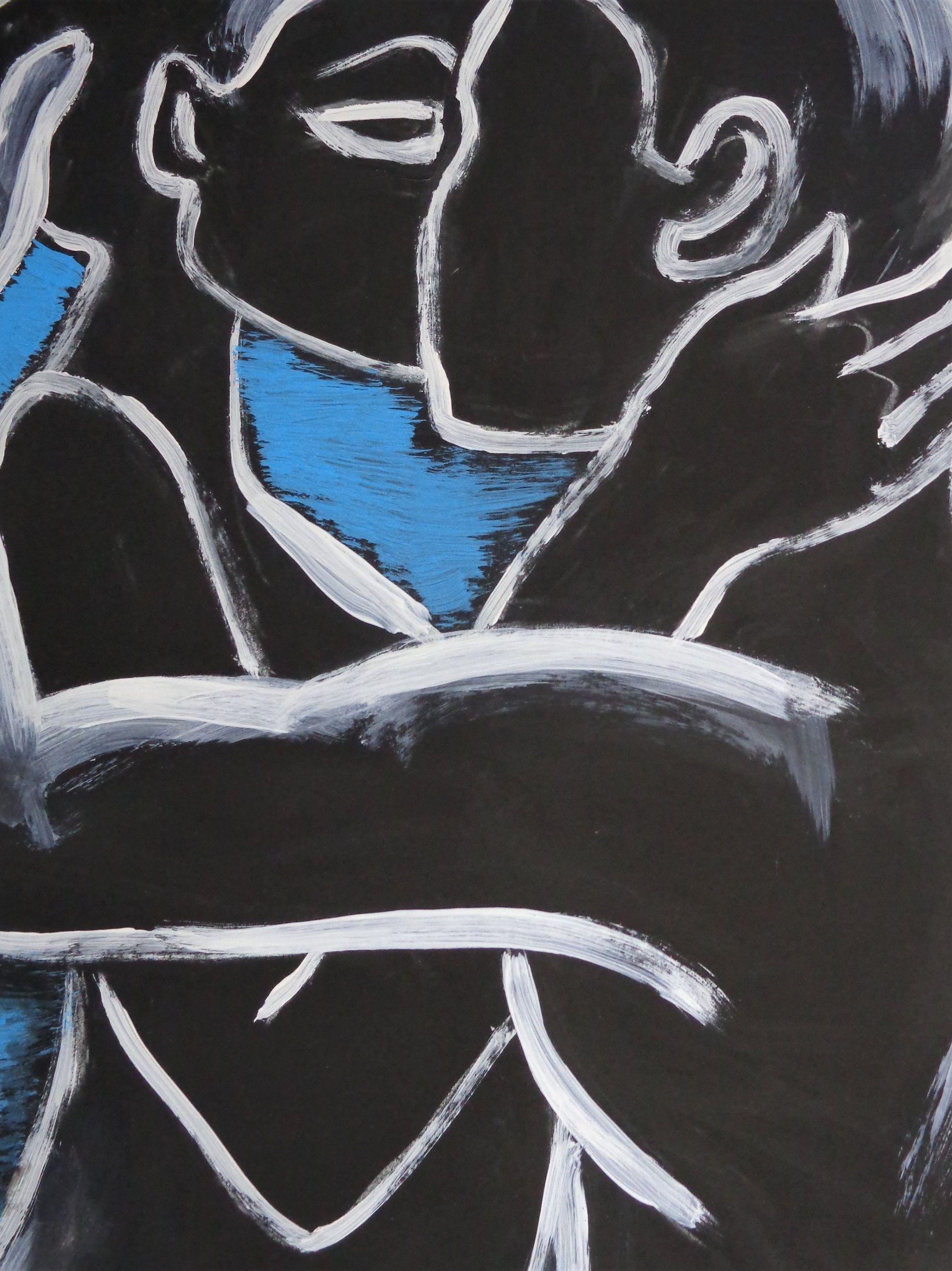 Lovers - Pure Love 1, Painting, Acrylic on Paper For Sale 1