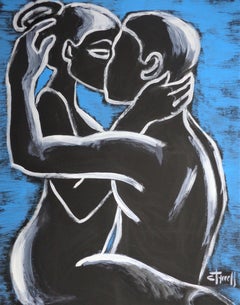 Lovers - Pure Love 1, Painting, Acrylic on Paper