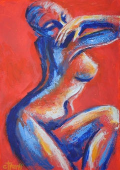 Orange Nude - Front, Painting, Acrylic on Canvas