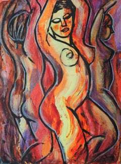 Summer Glow 2, Painting, Acrylic on Paper