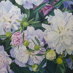 „Universo vegetal“, Realismus, figurativ, Blumen, leuchtende Farben