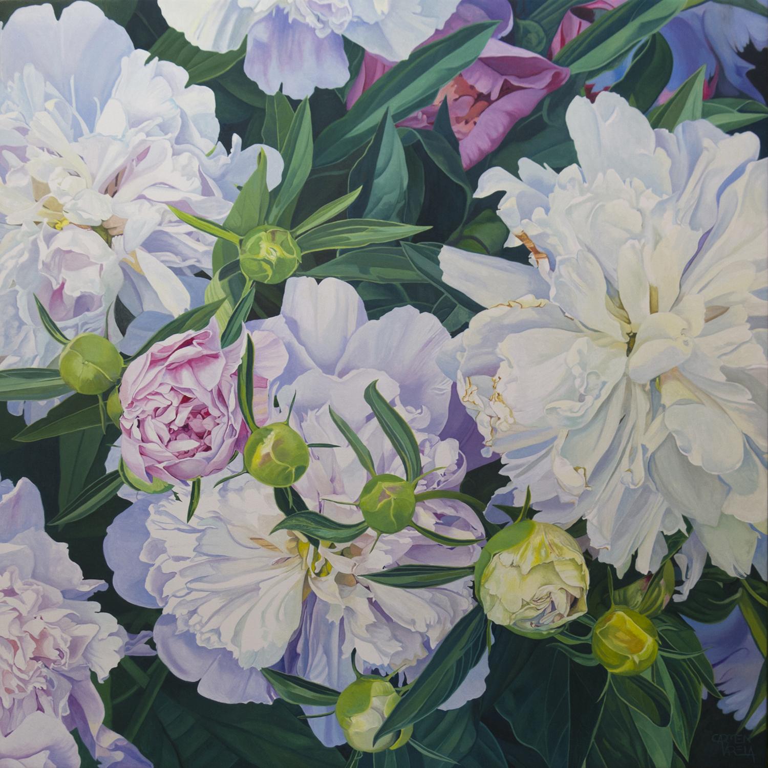 "Universo vegetal", Realism, figurative, flowers, bright colors