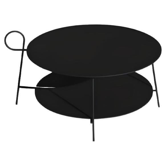 Table basse ronde noire en stratifié Carmina de Driade